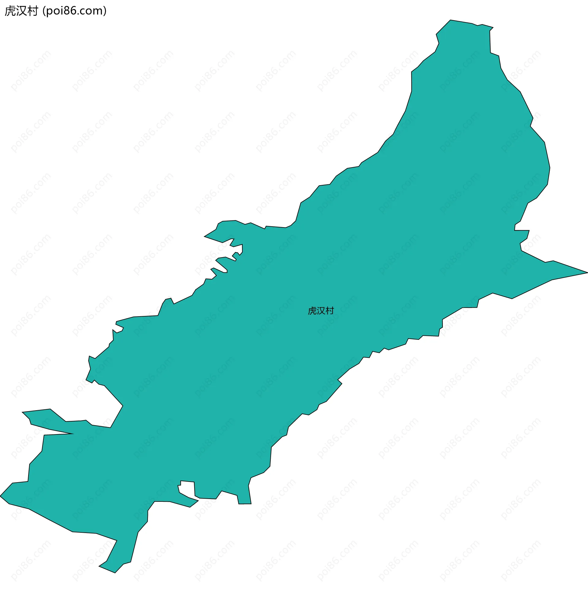 虎汉村边界地图