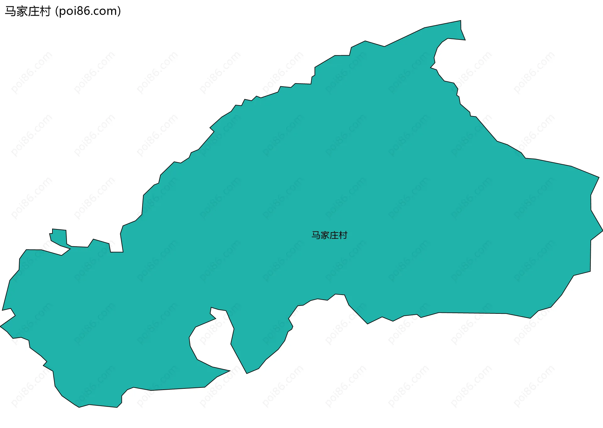 马家庄村边界地图
