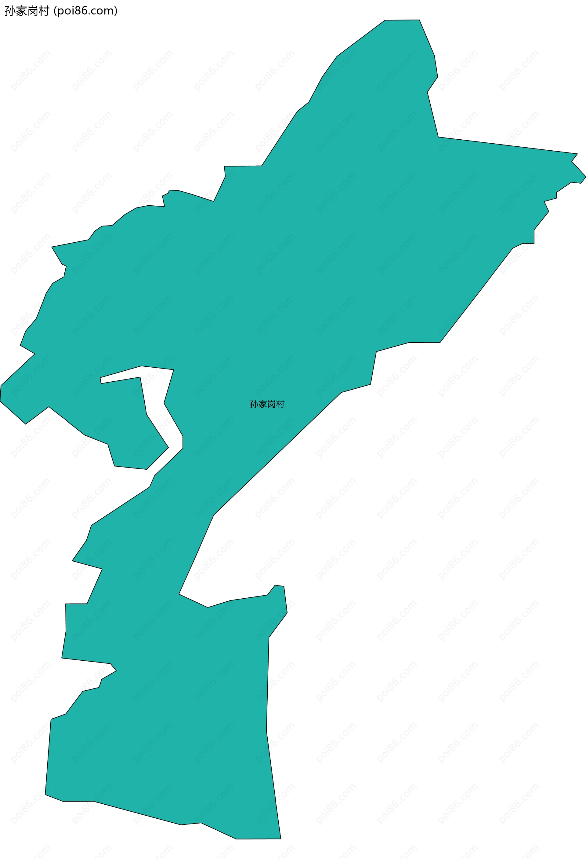 孙家岗村边界地图