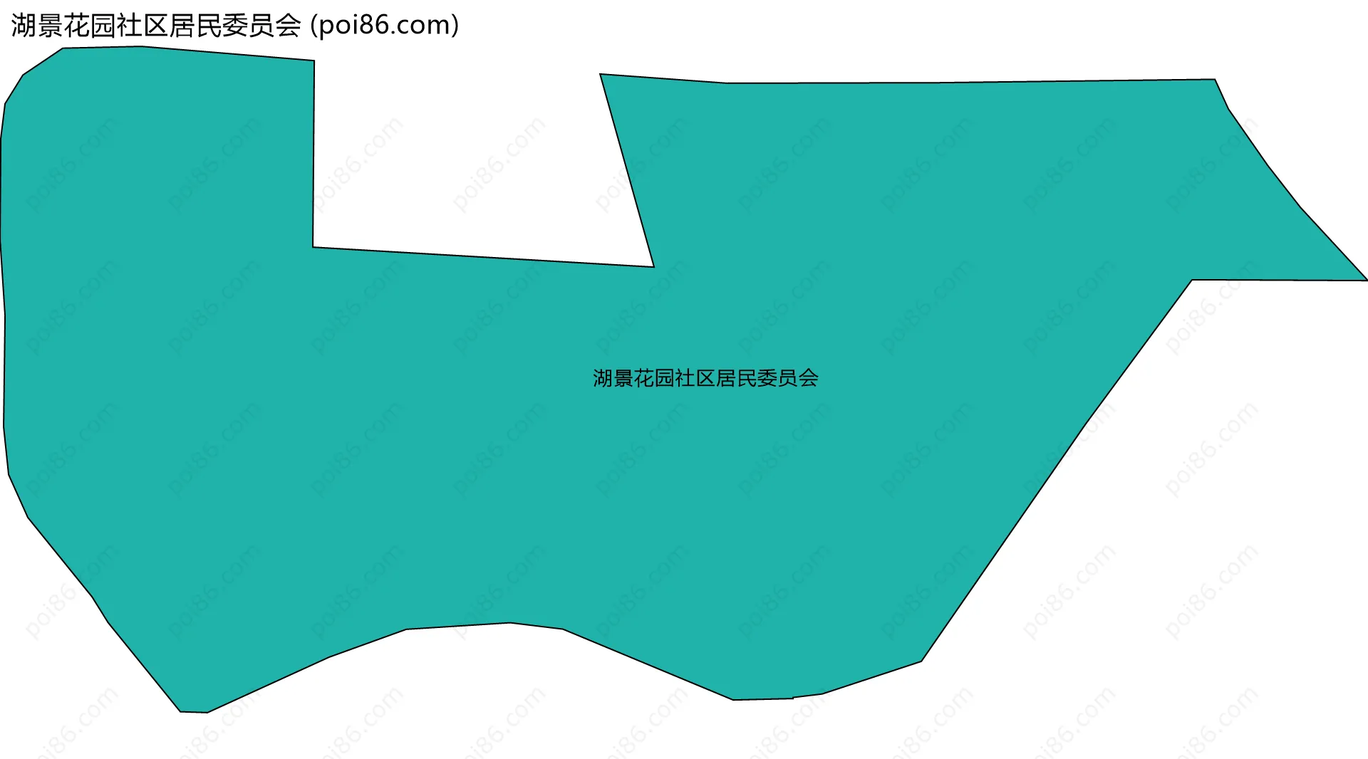 湖景花园社区居民委员会边界地图