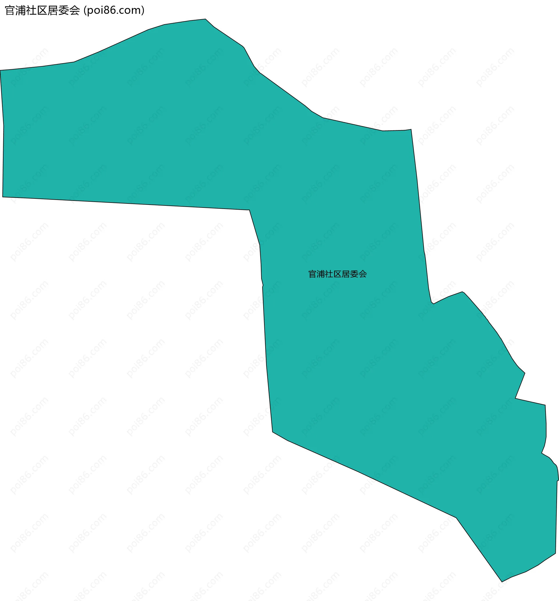 官浦社区居委会边界地图