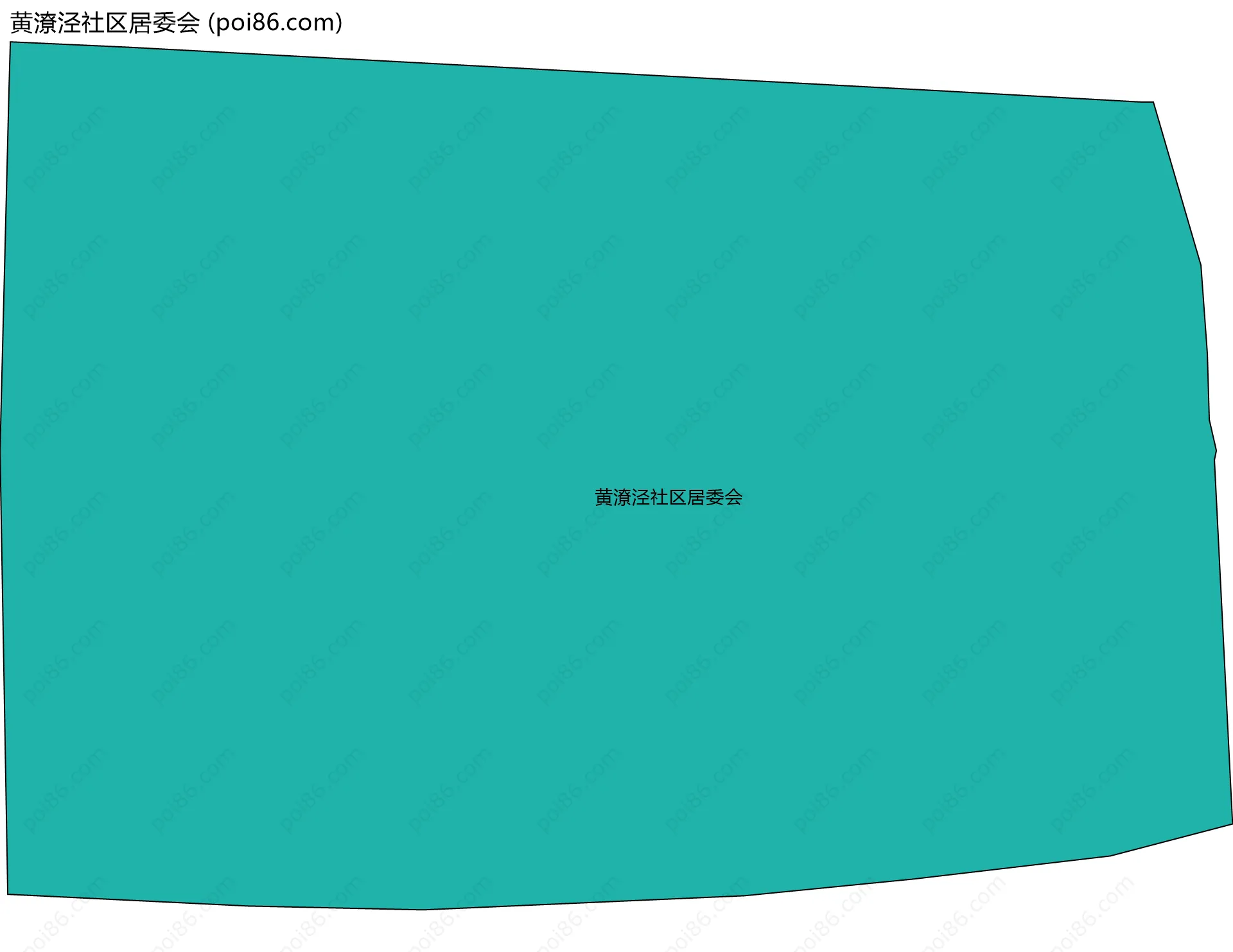黄潦泾社区居委会边界地图