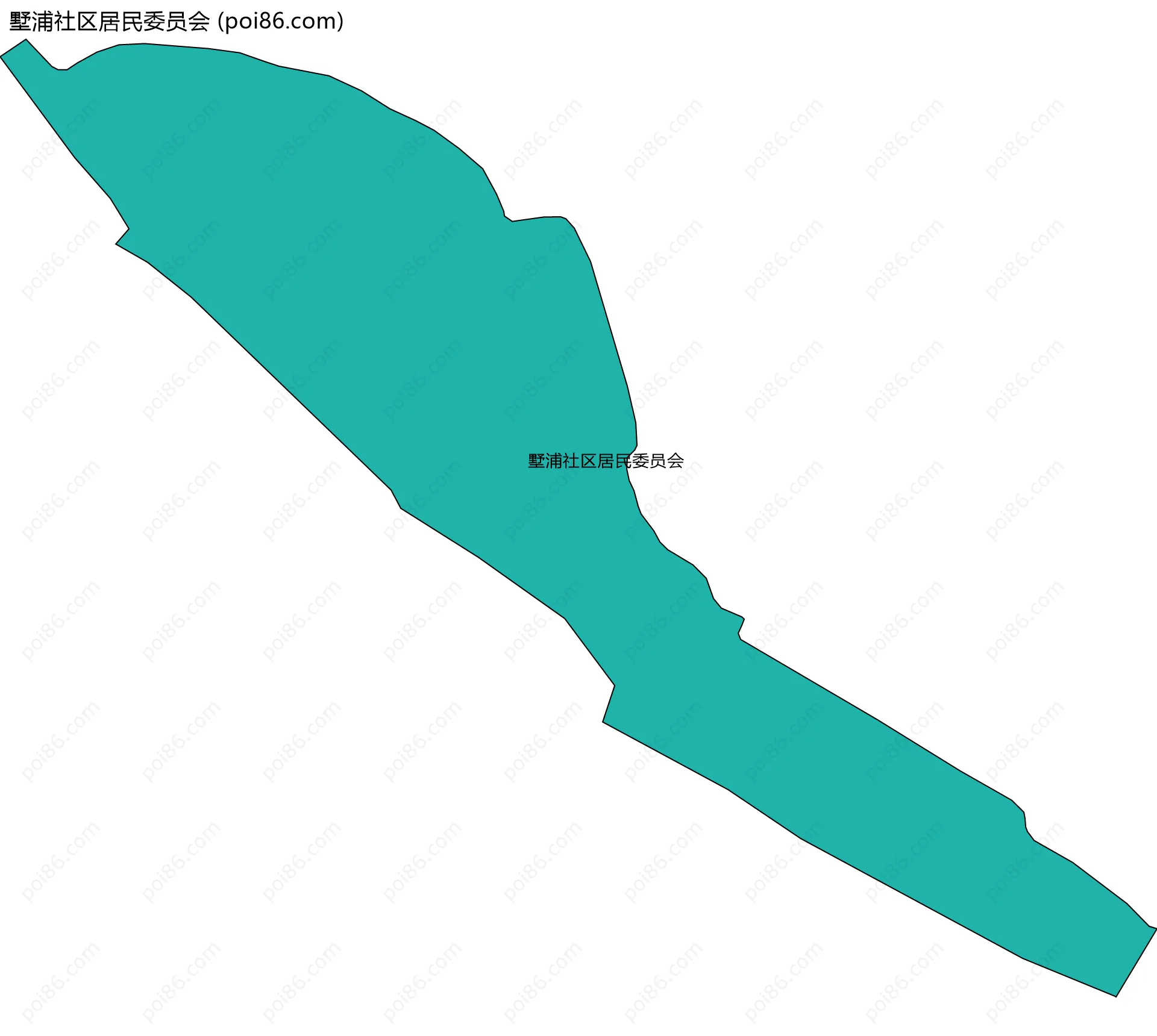 墅浦社区居民委员会边界地图