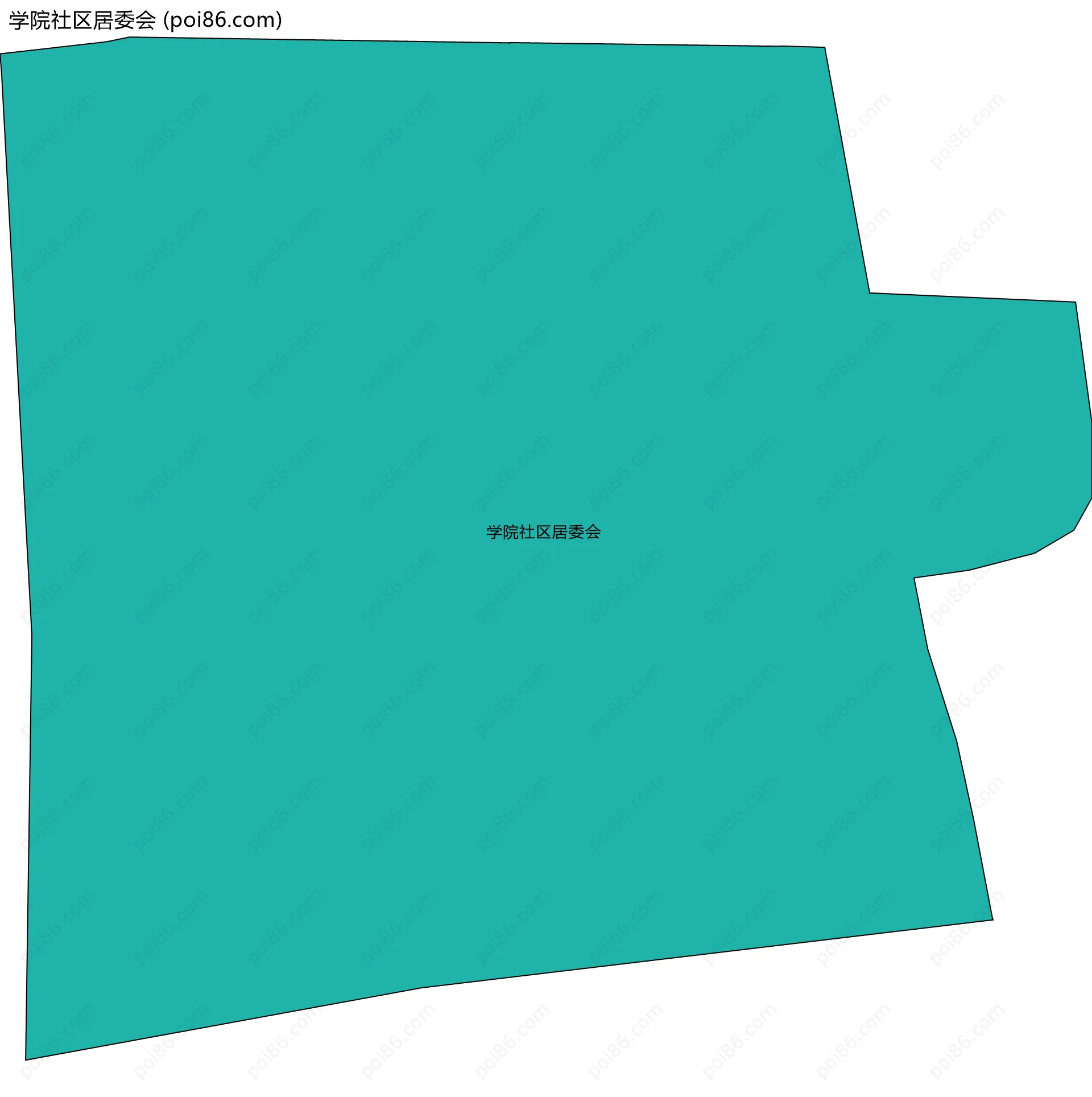 学院社区居委会边界地图