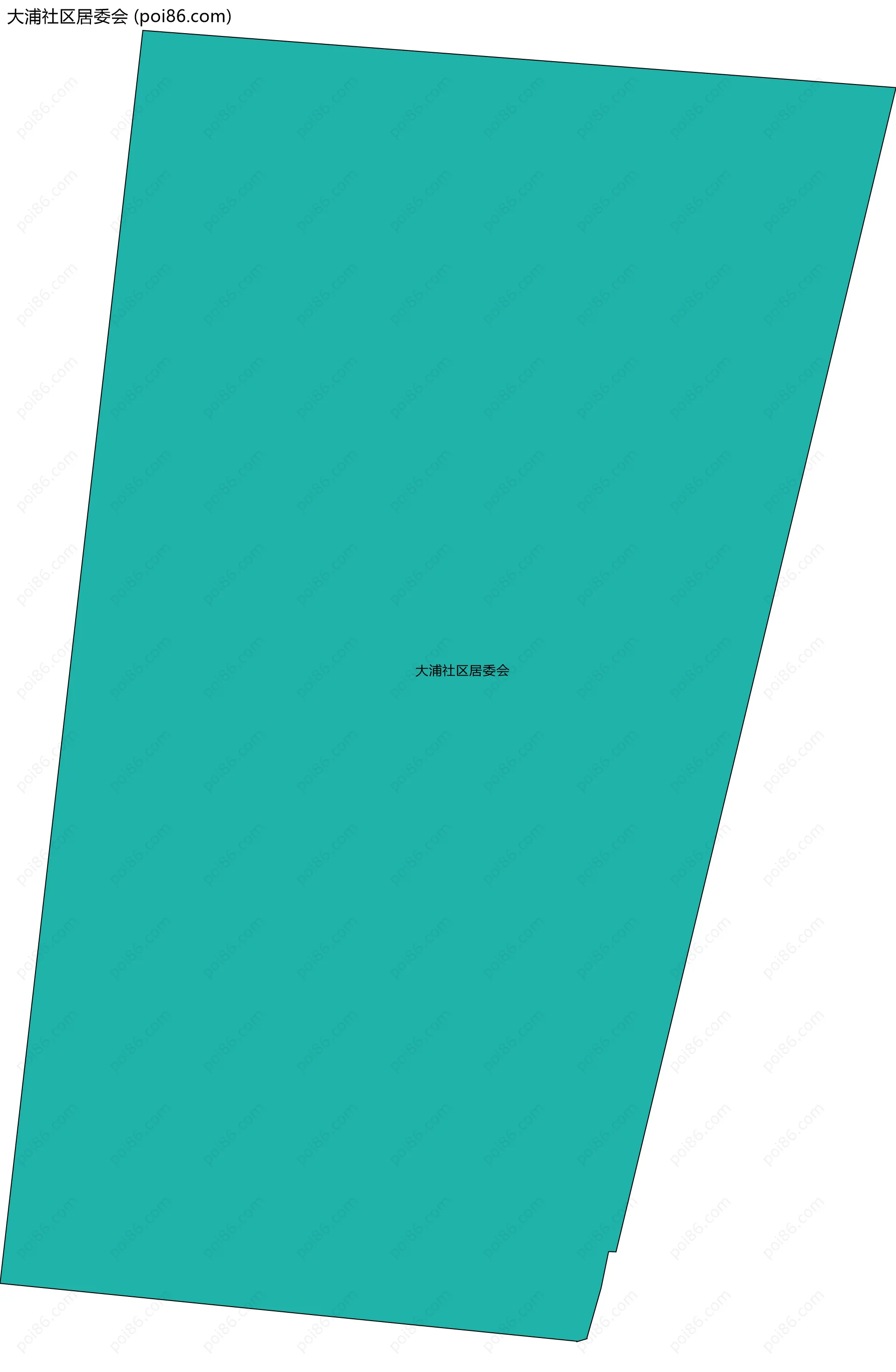 大浦社区居委会边界地图