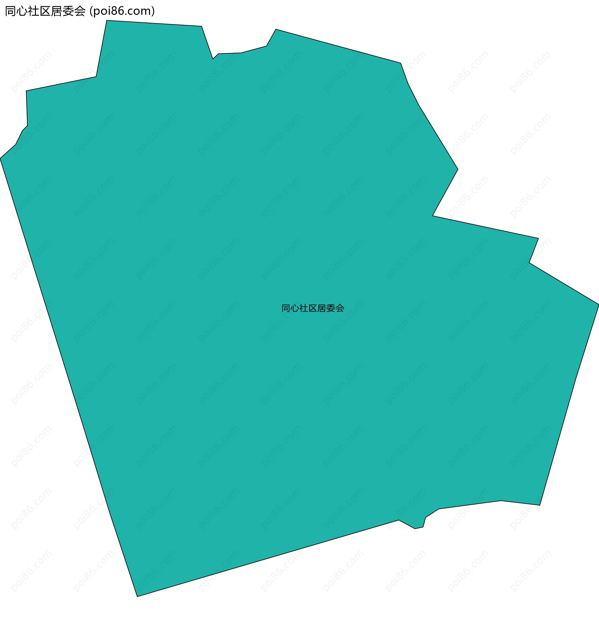 同心社区居委会边界地图