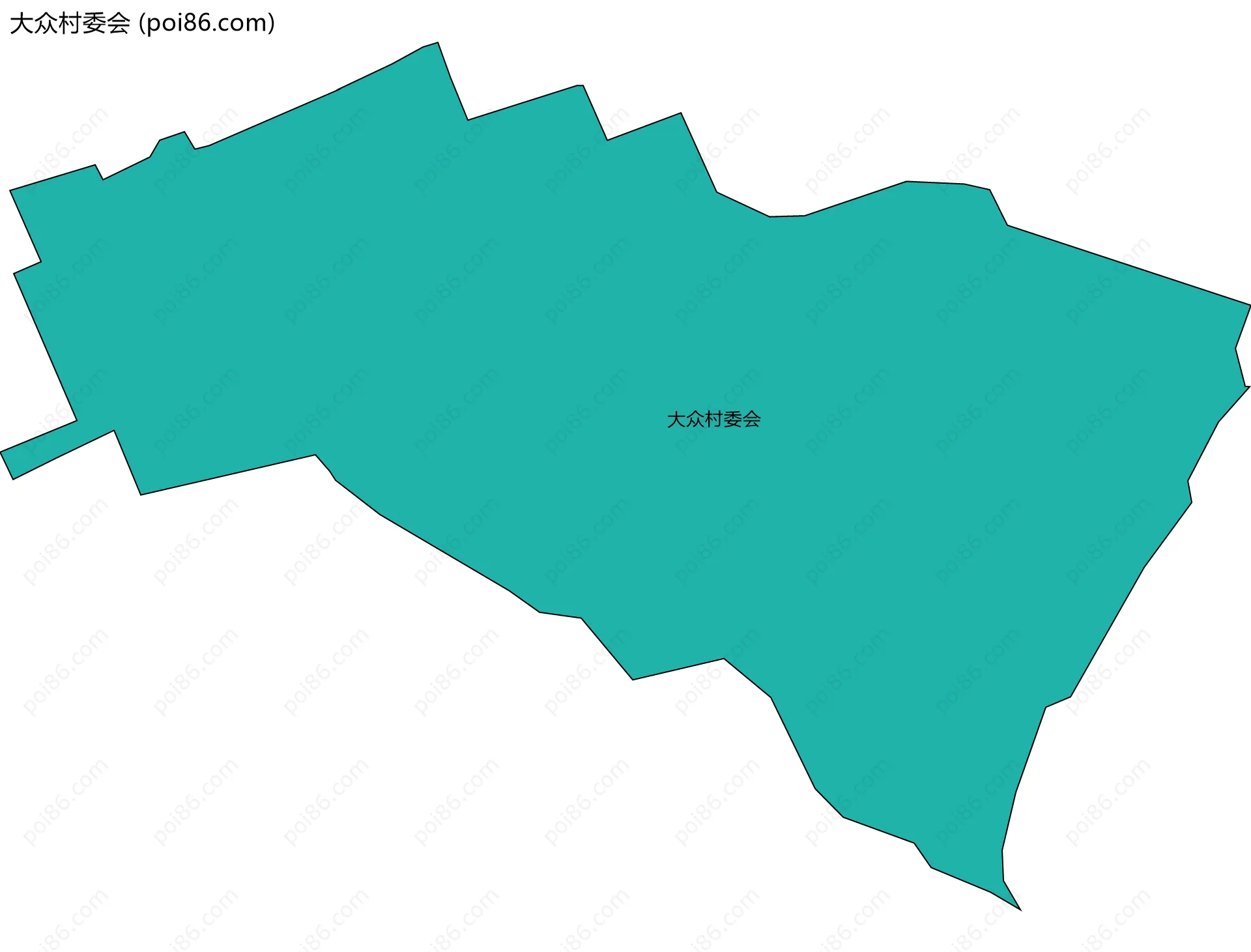 大众村委会边界地图
