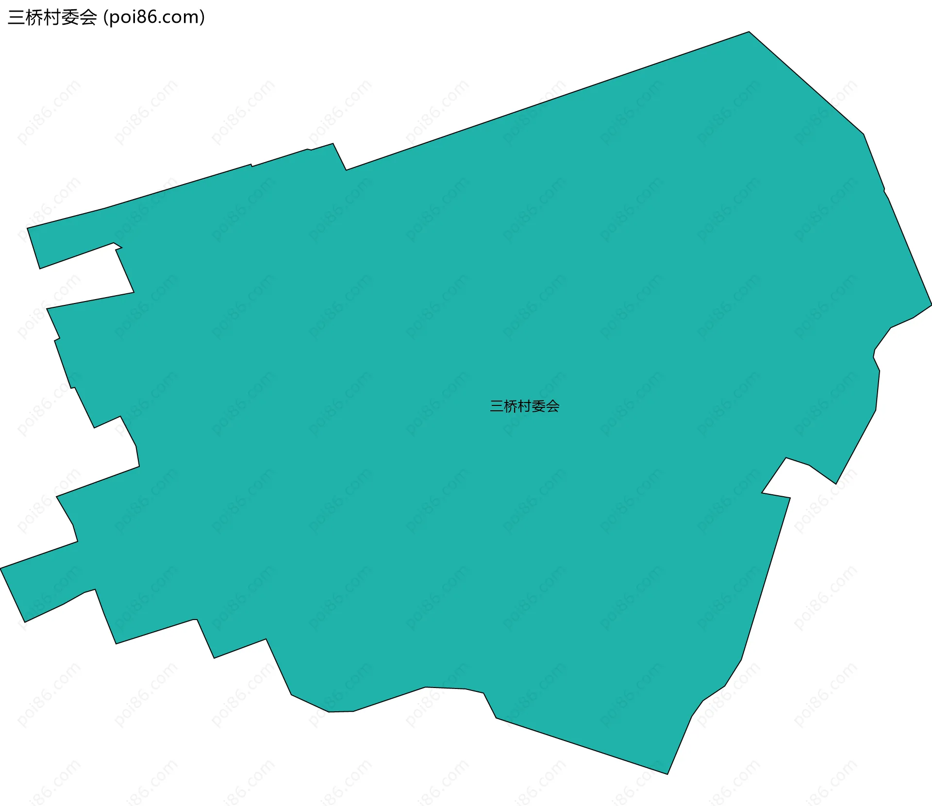三桥村委会边界地图