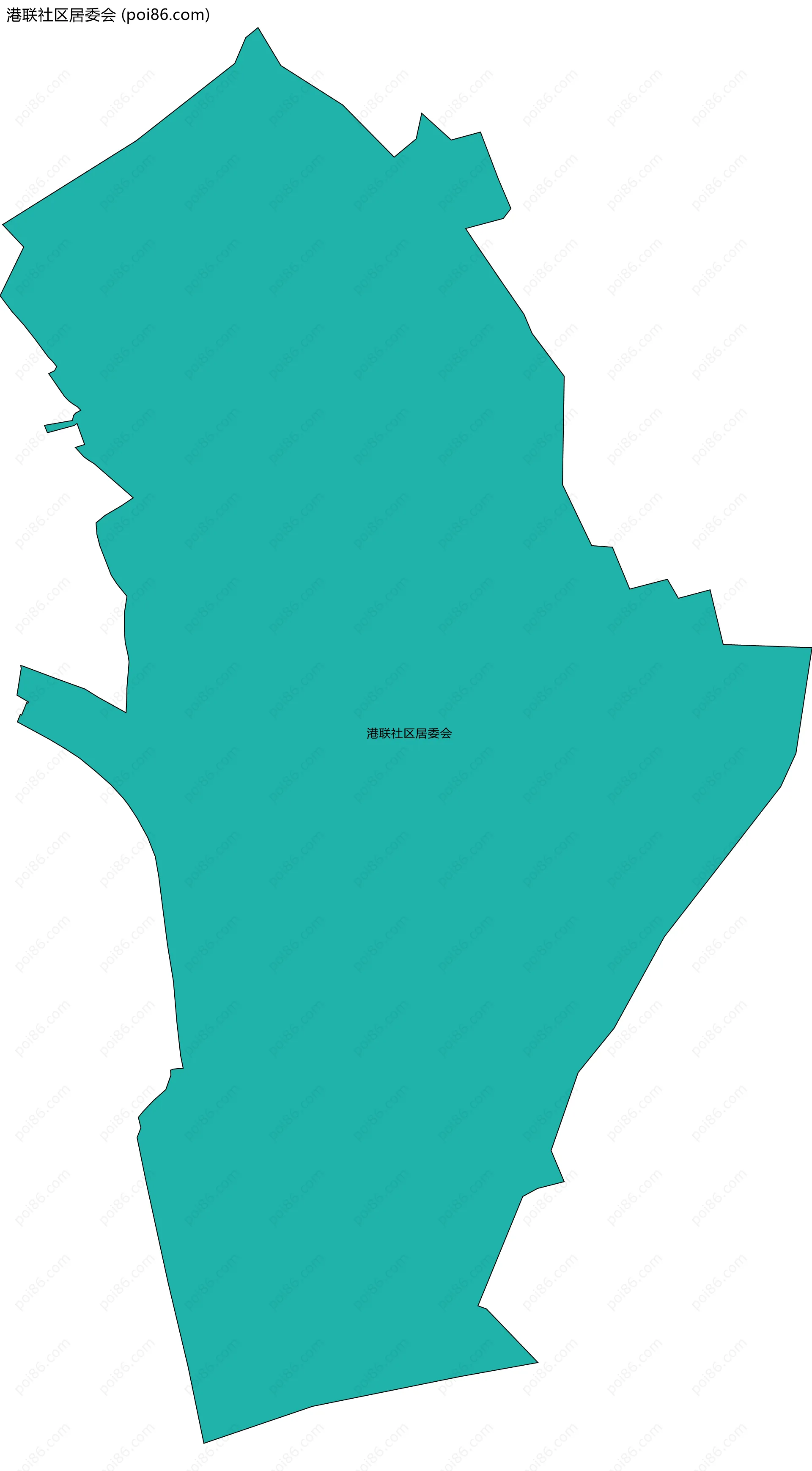 港联社区居委会边界地图