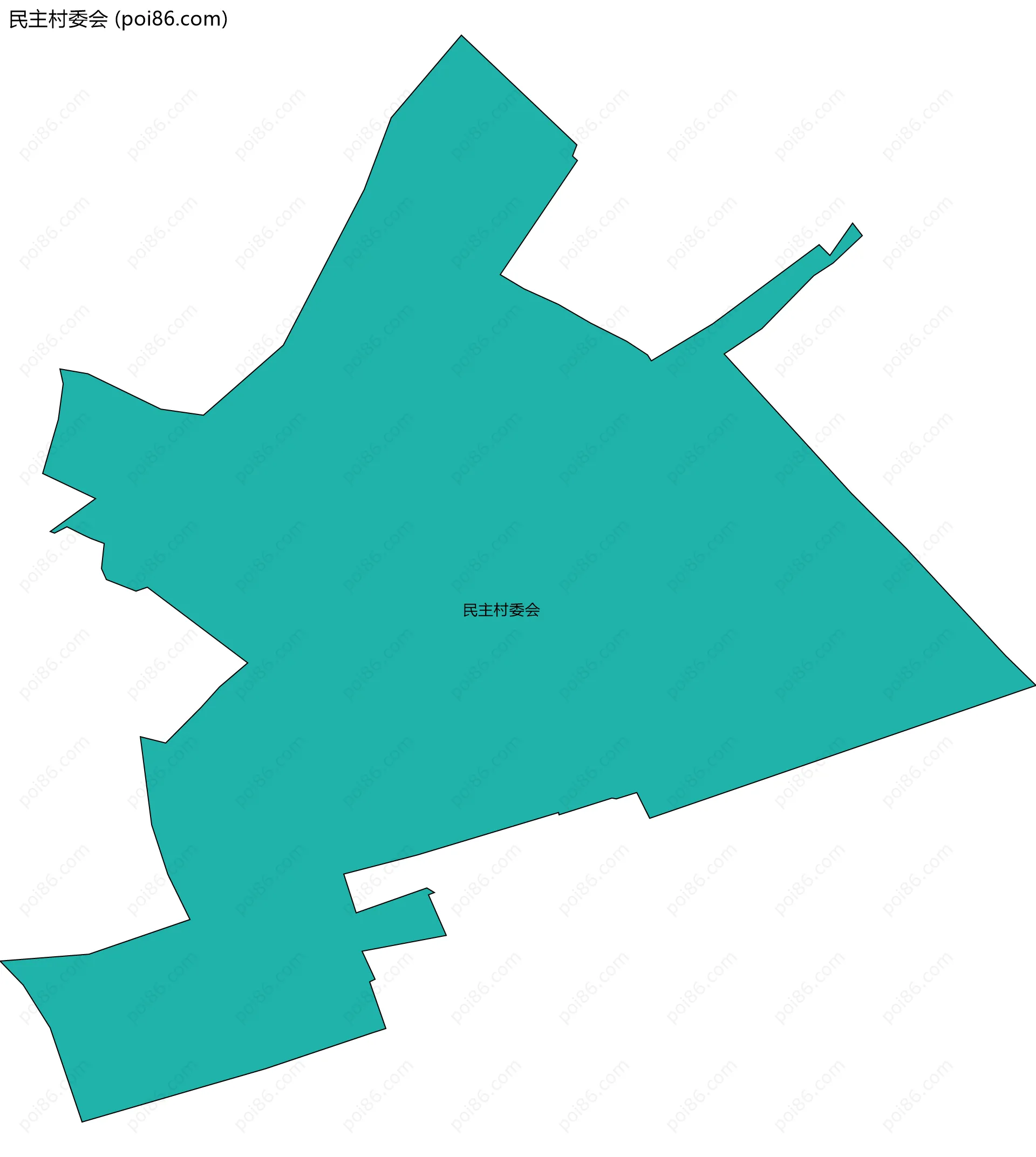 民主村委会边界地图