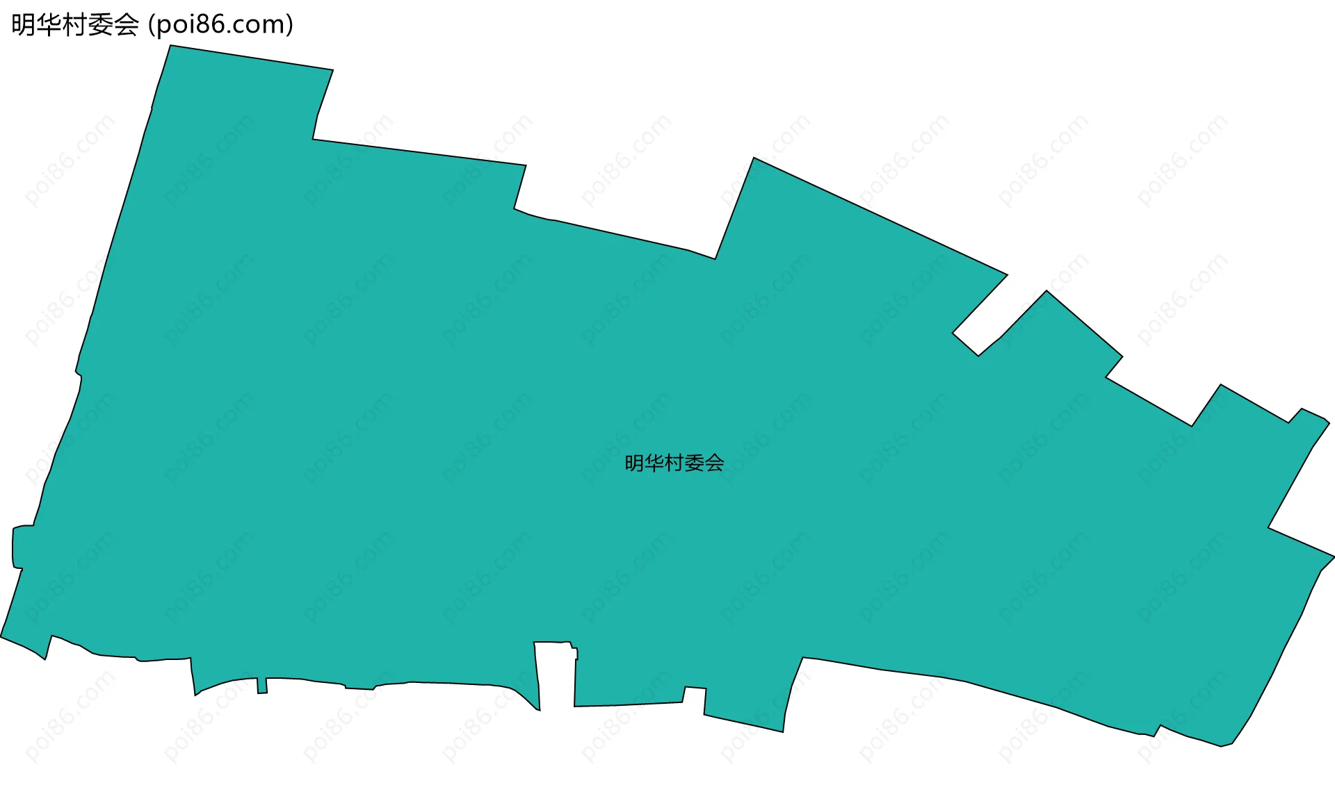 明华村委会边界地图
