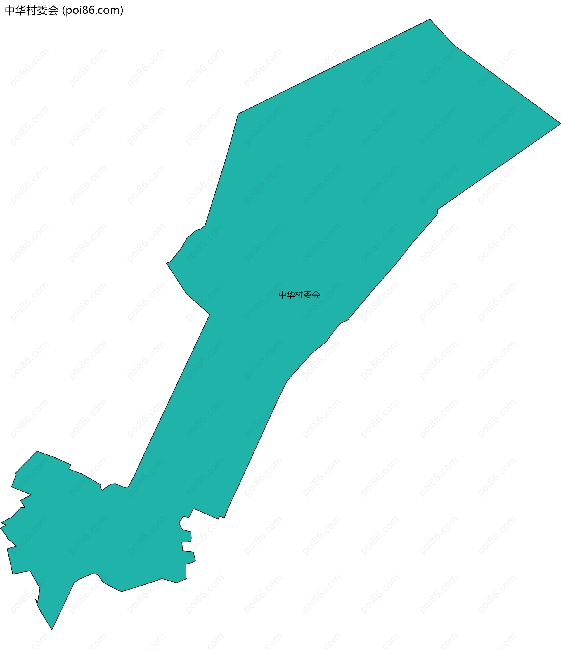 中华村委会边界地图