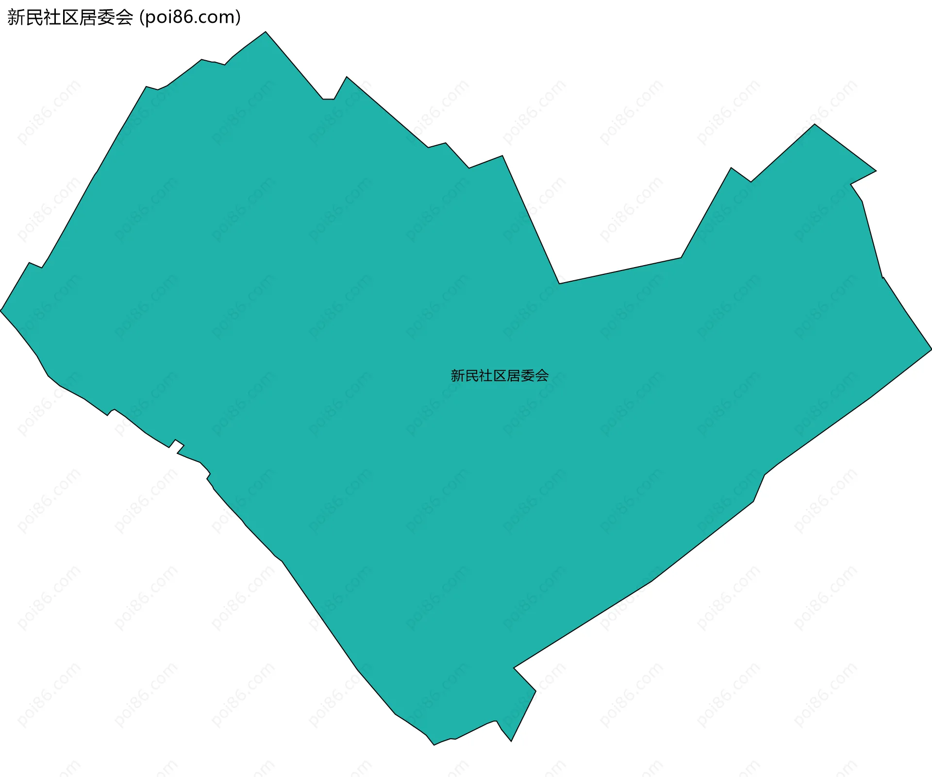 新民社区居委会边界地图