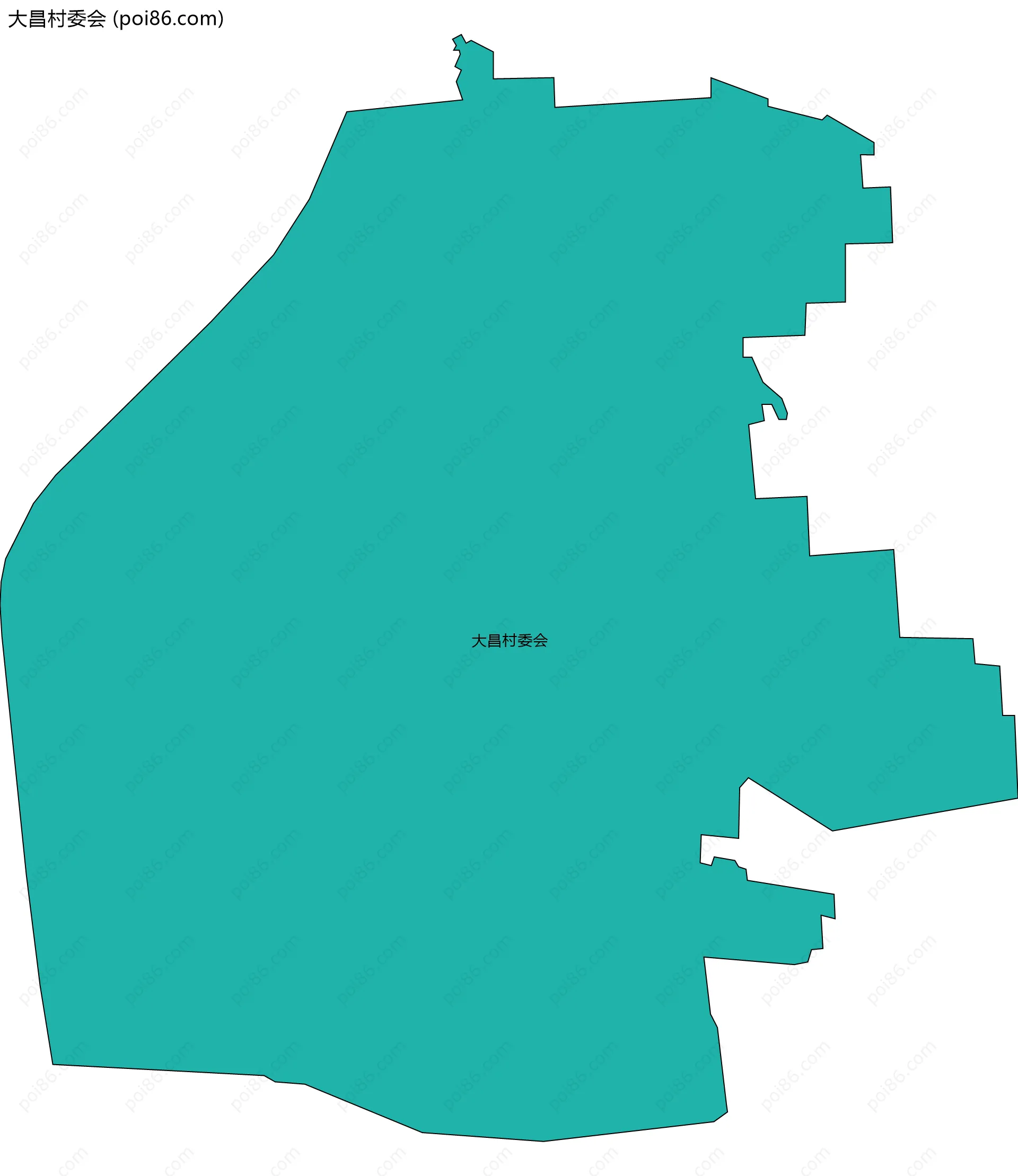 大昌村委会边界地图