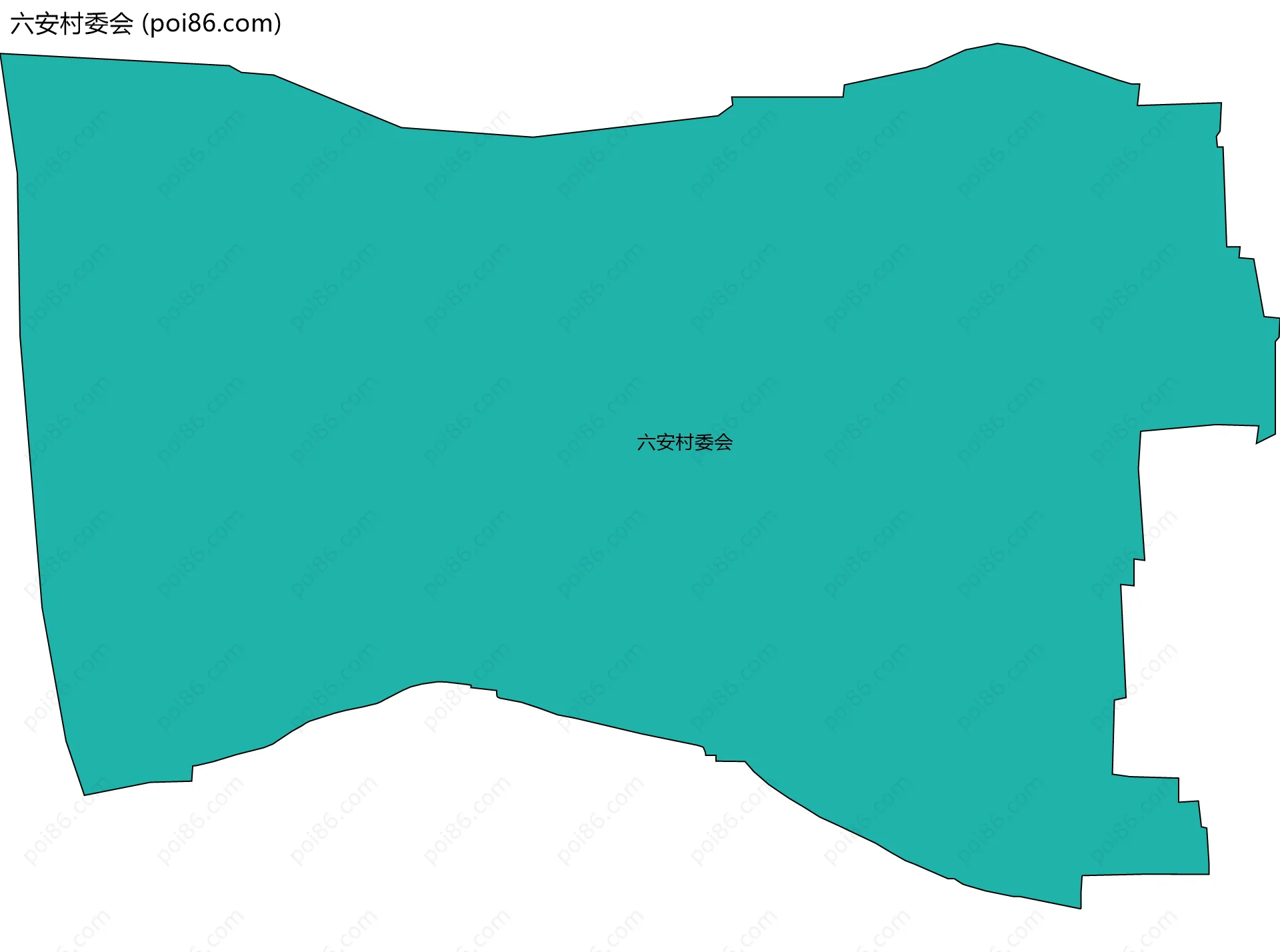 六安村委会边界地图