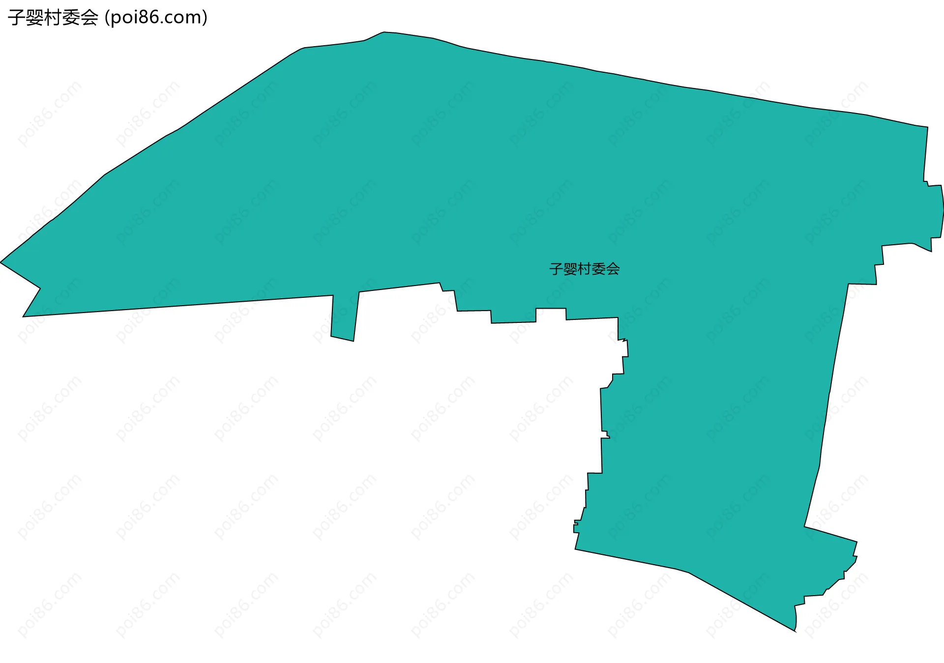 子婴村委会边界地图