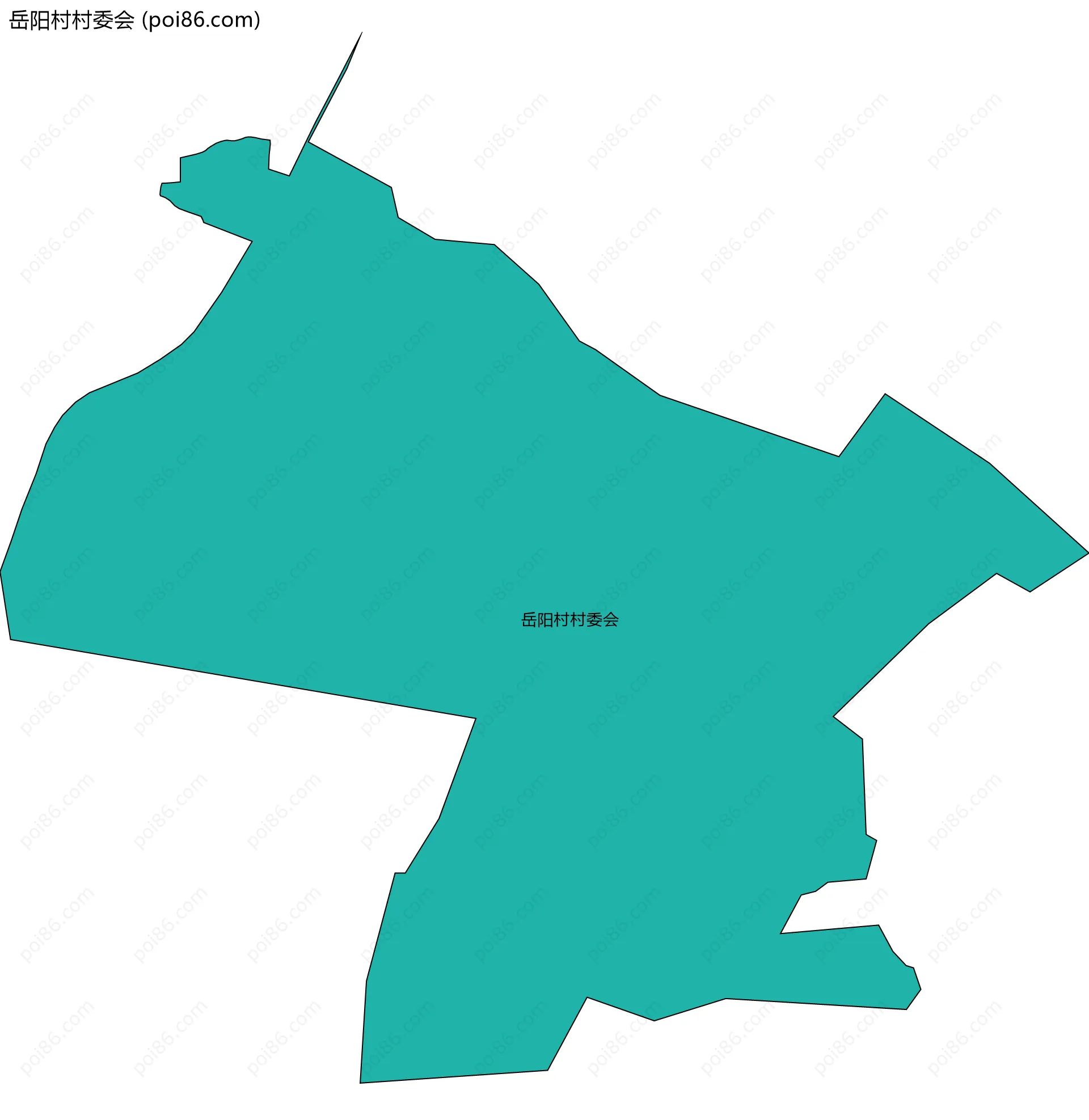 岳阳村村委会边界地图