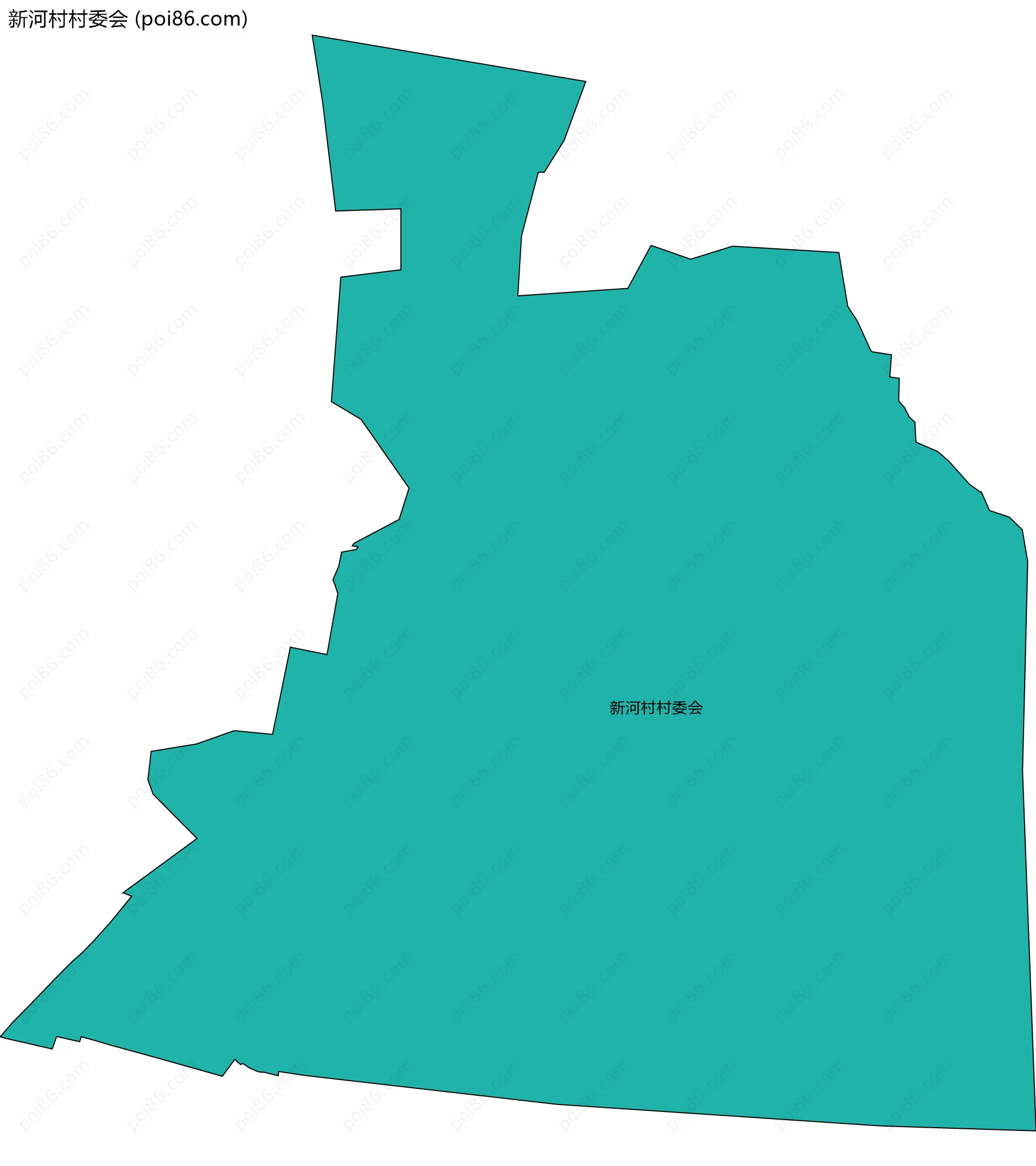 新河村村委会边界地图