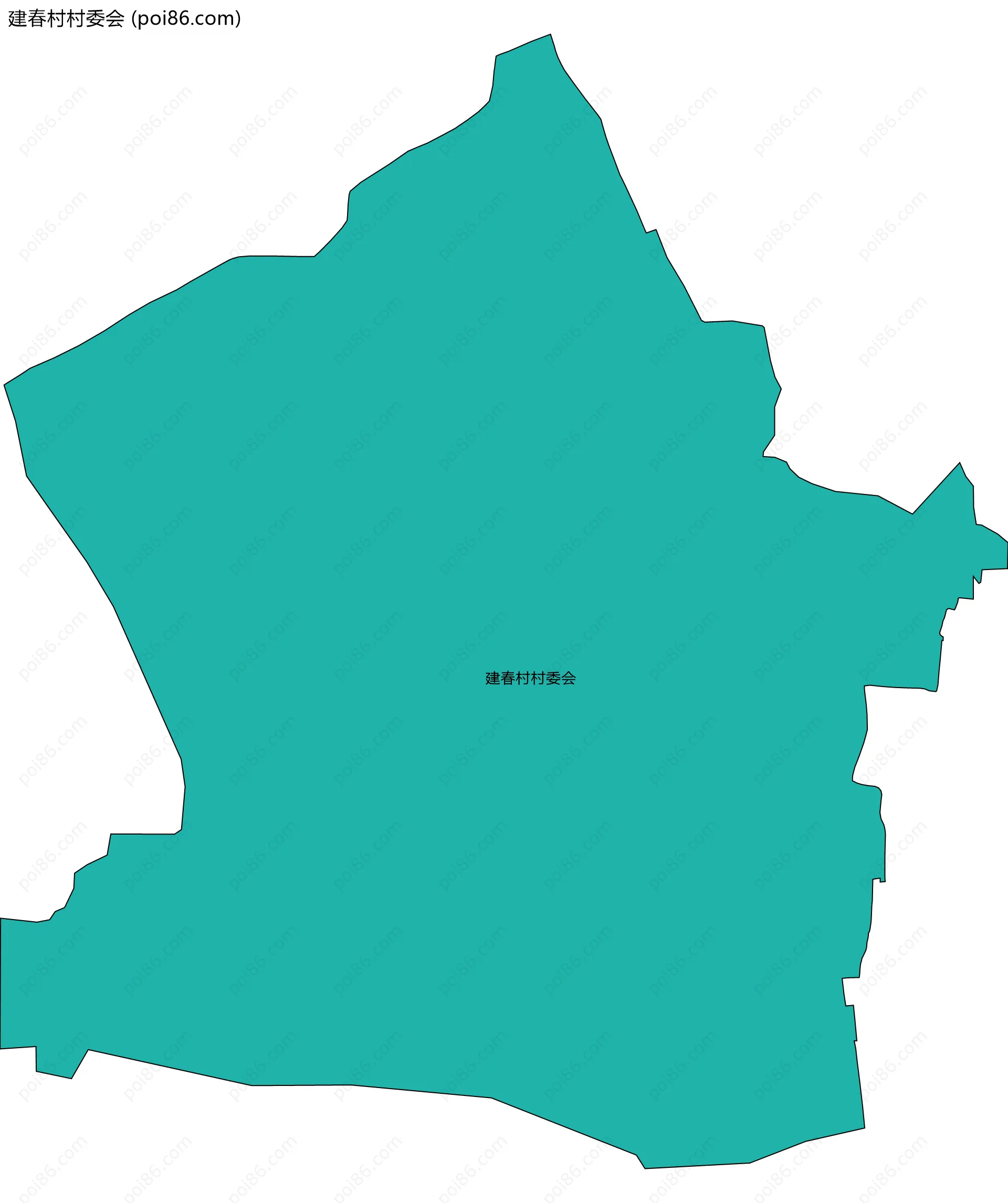 建春村村委会边界地图