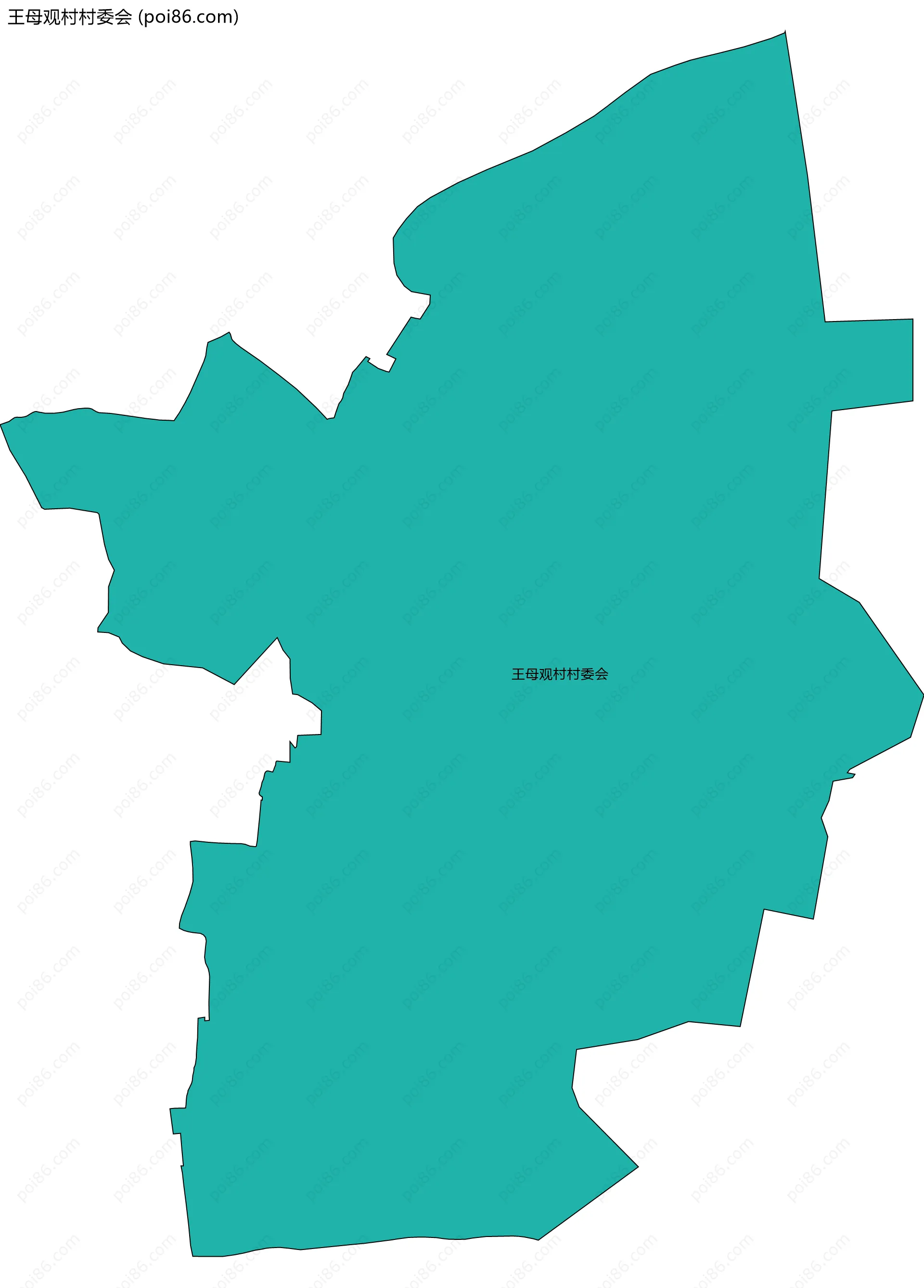 王母观村村委会边界地图