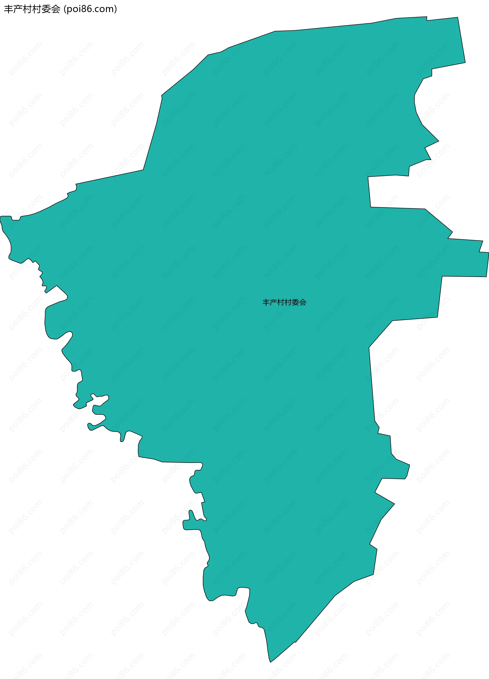 丰产村村委会边界地图