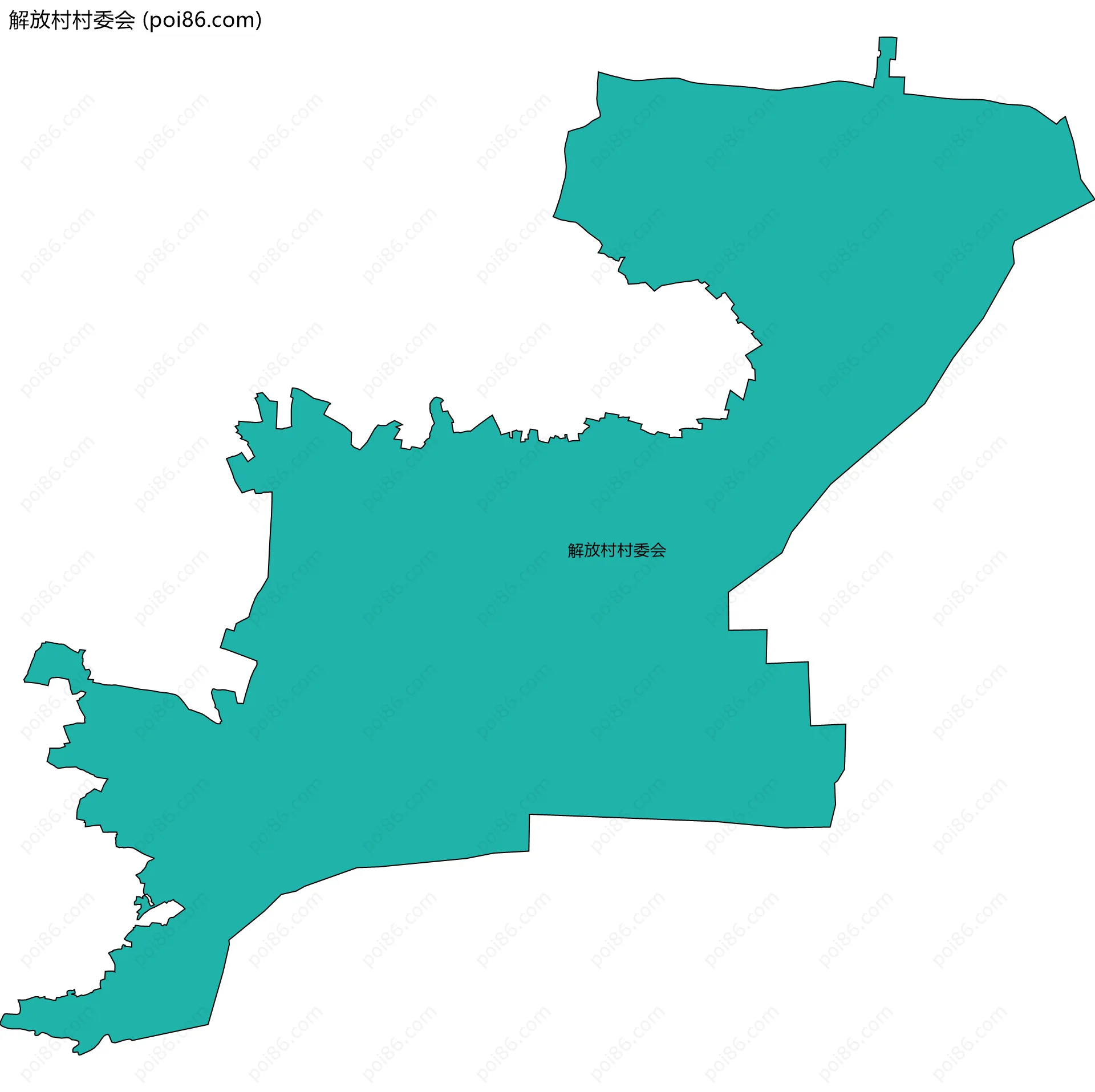 解放村村委会边界地图