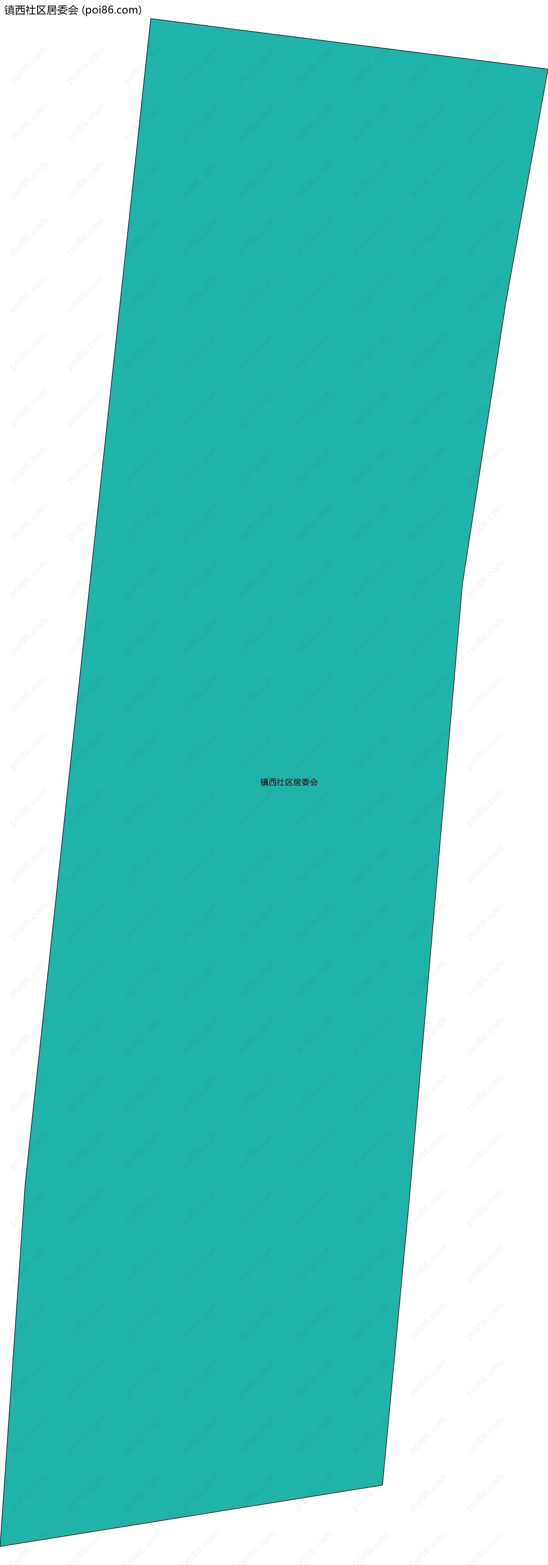 镇西社区居委会边界地图