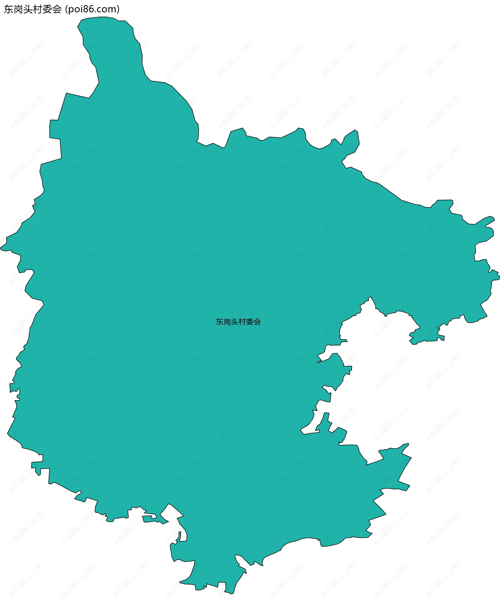 东岗头村委会边界地图