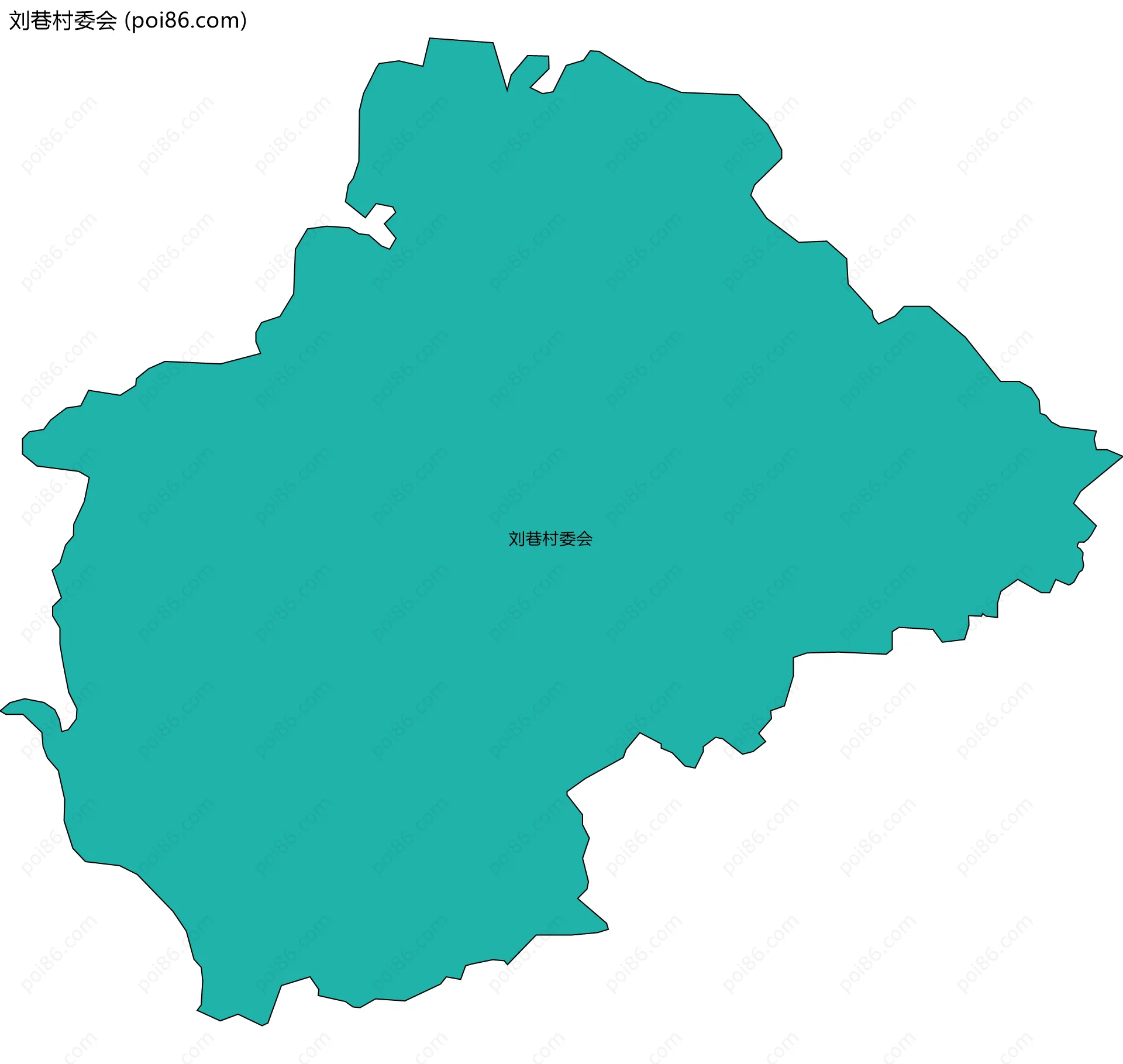 刘巷村委会边界地图