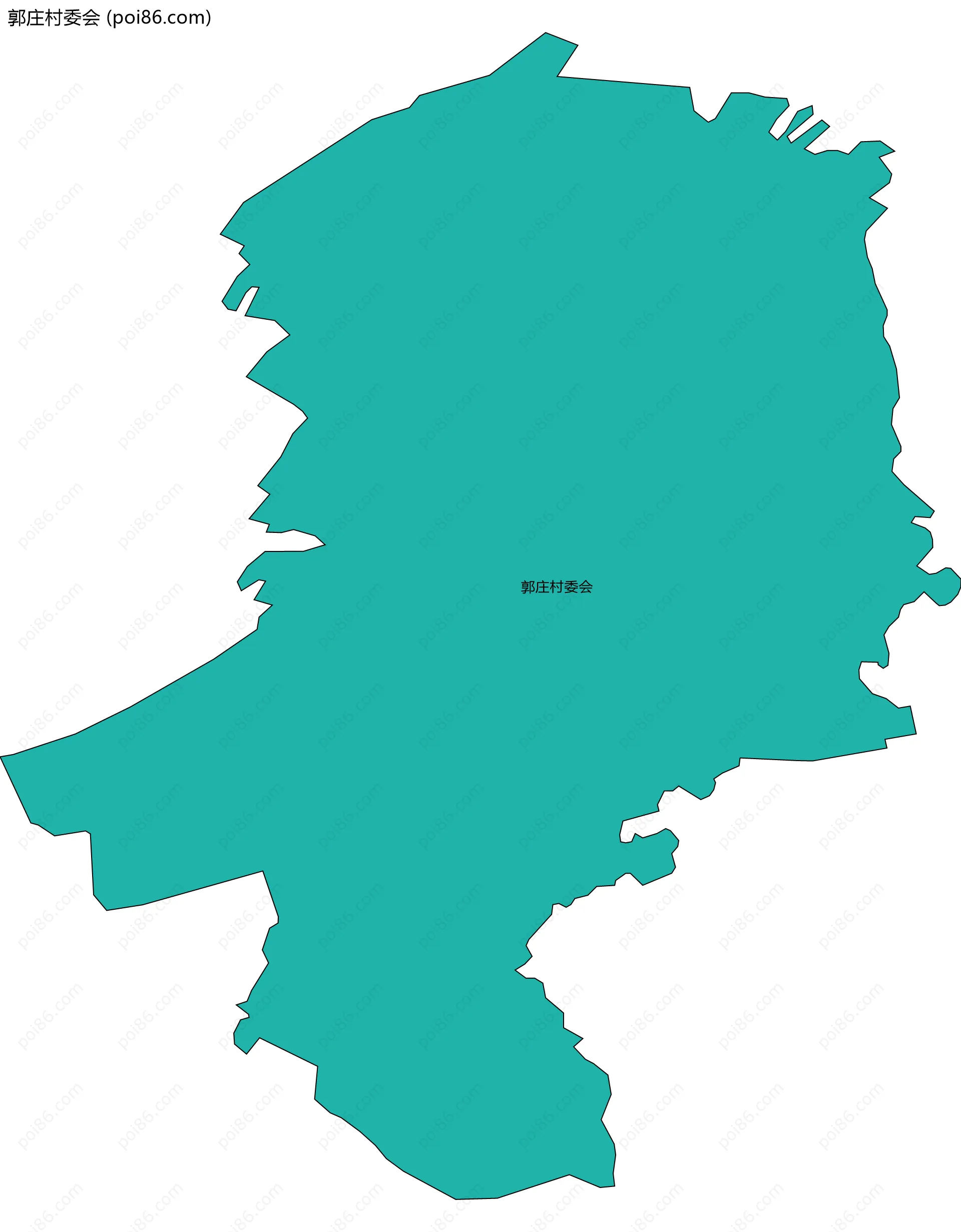 郭庄村委会边界地图