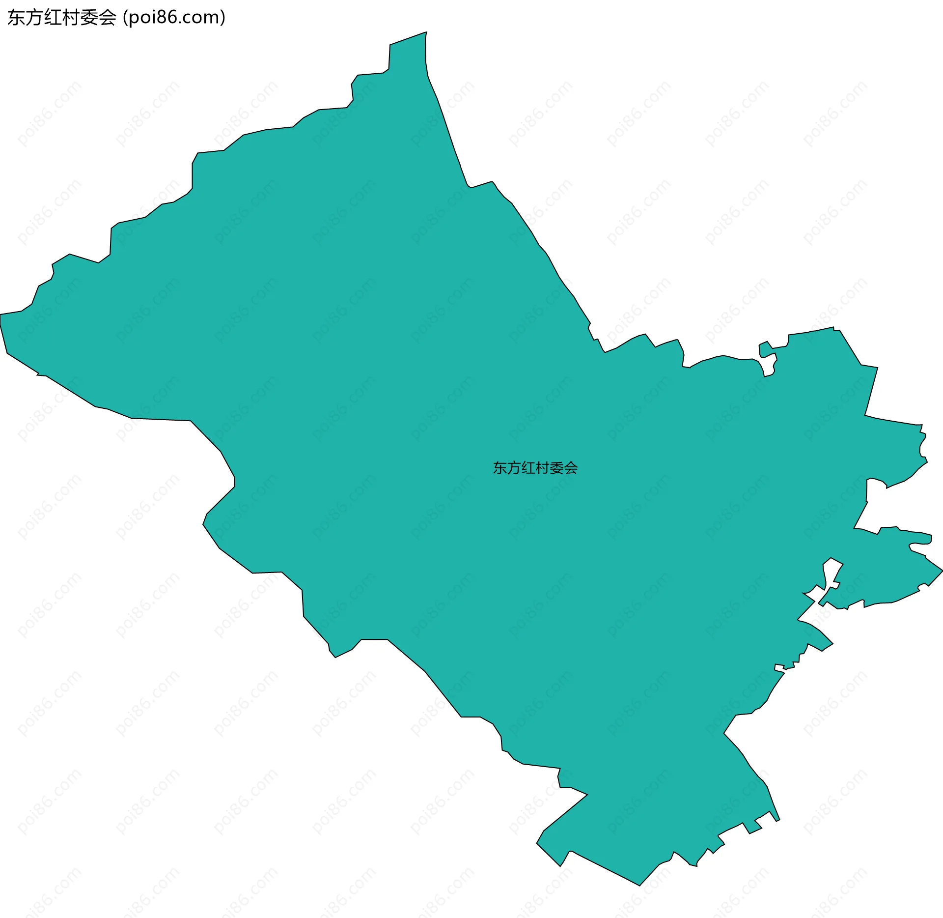 东方红村委会边界地图