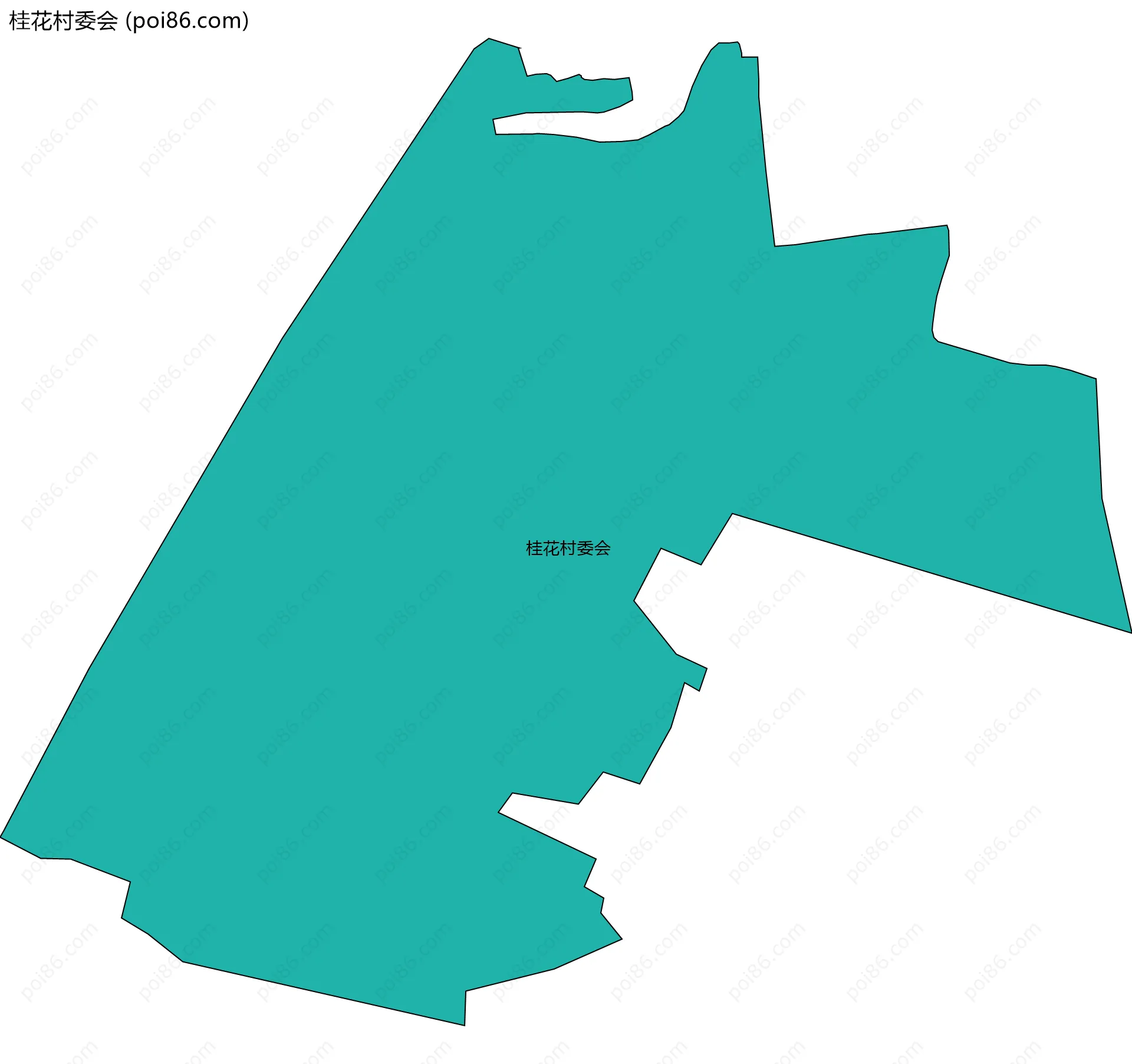 桂花村委会边界地图