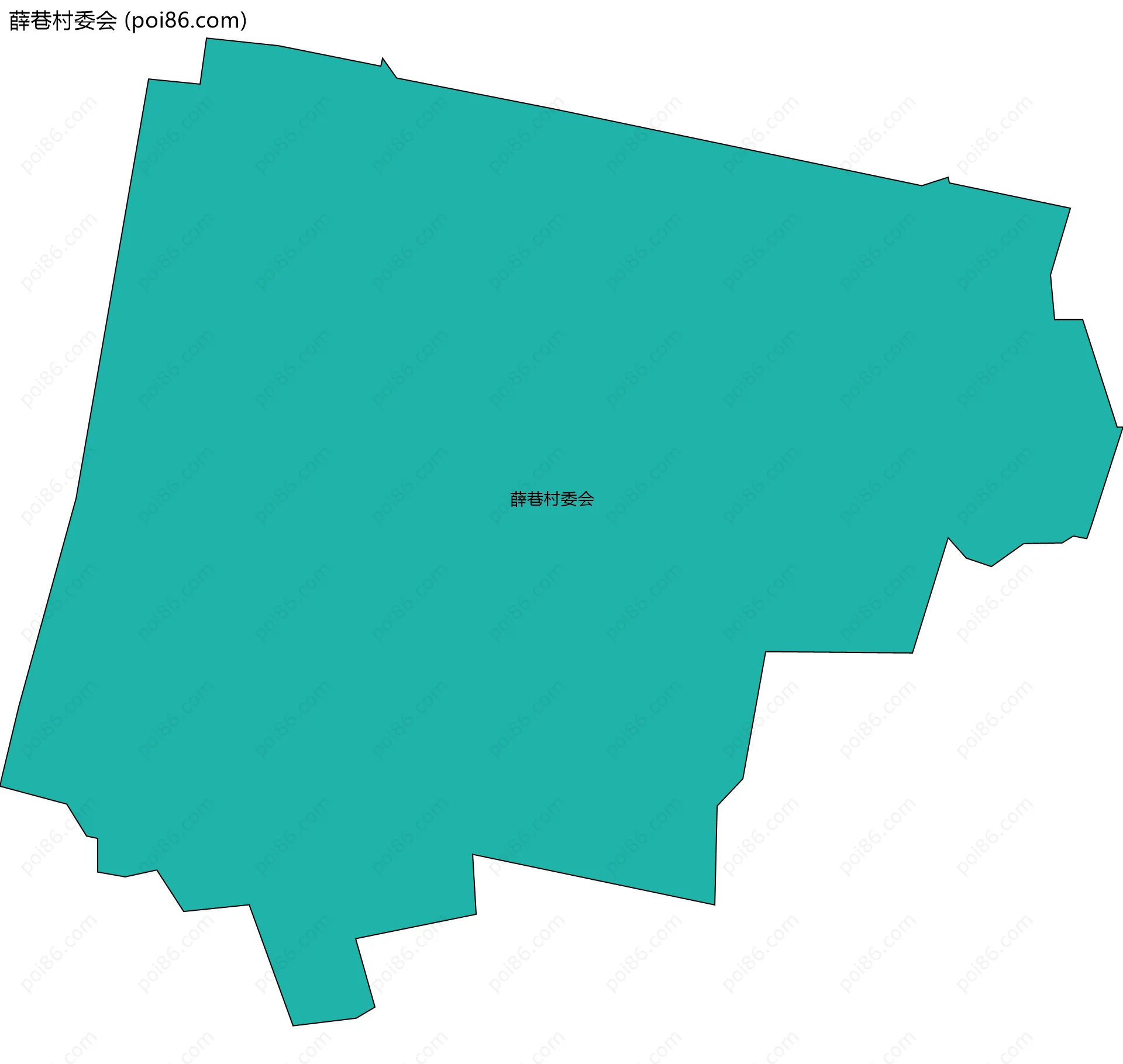 薛巷村委会边界地图