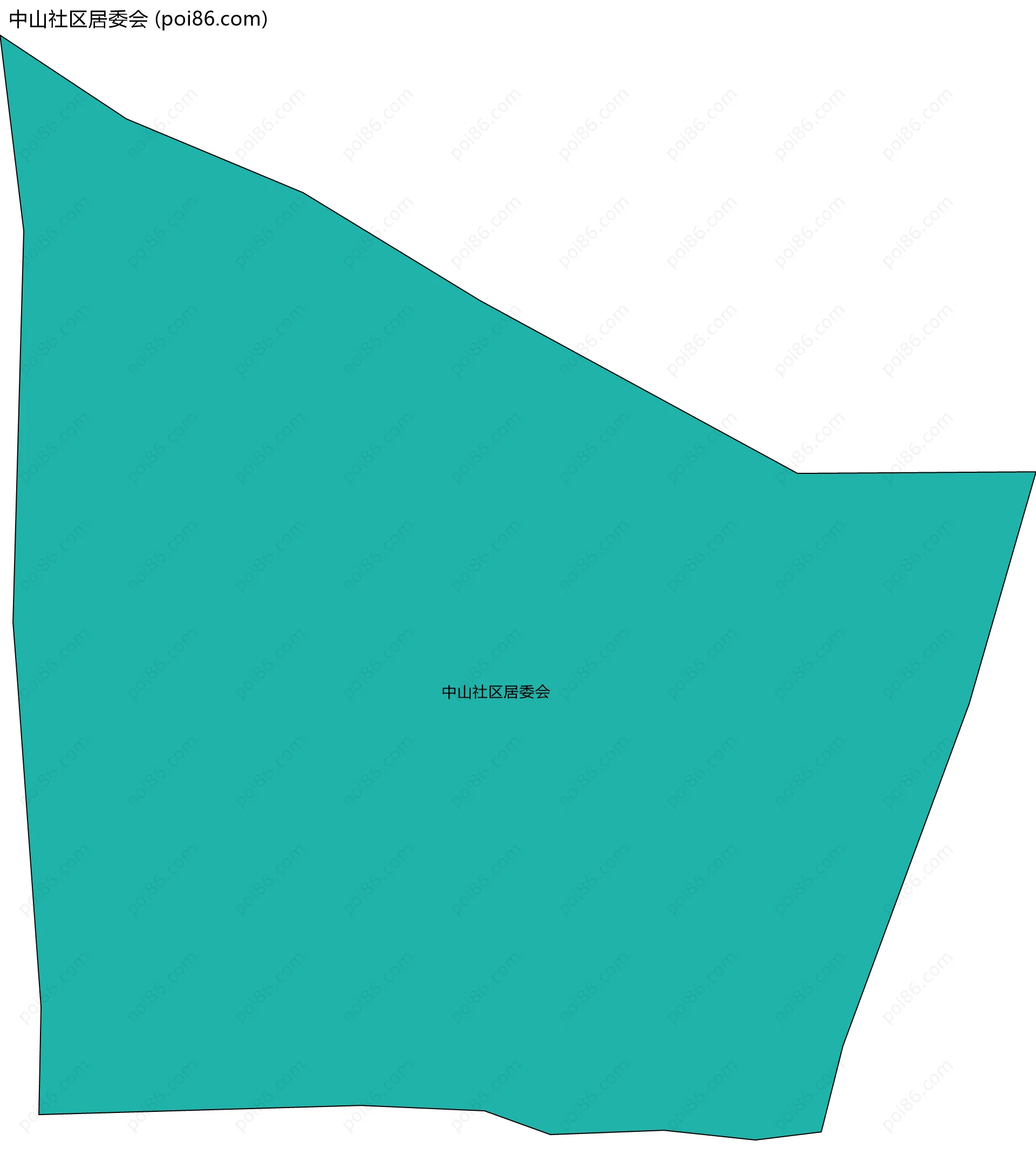 中山社区居委会边界地图