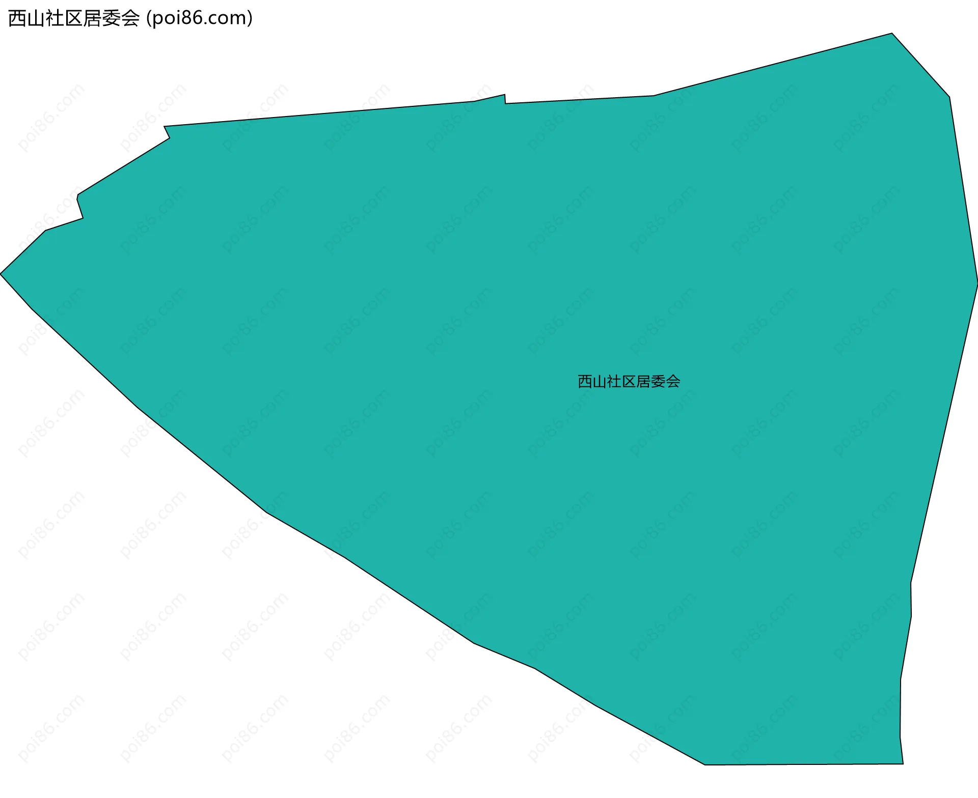 西山社区居委会边界地图
