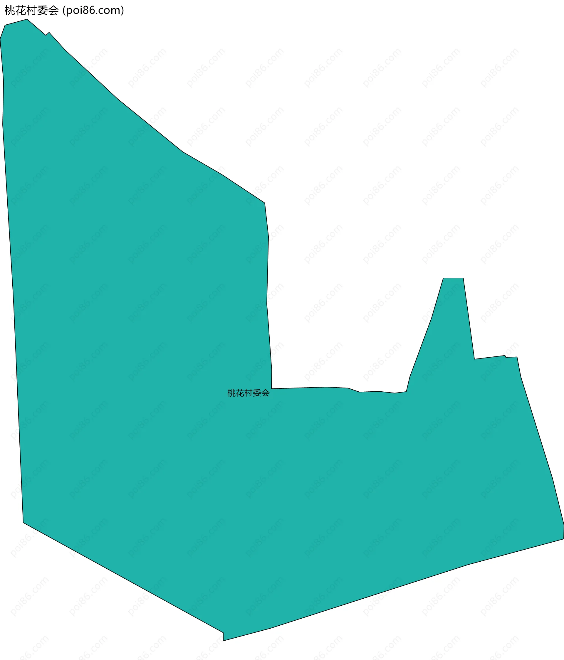 桃花村委会边界地图