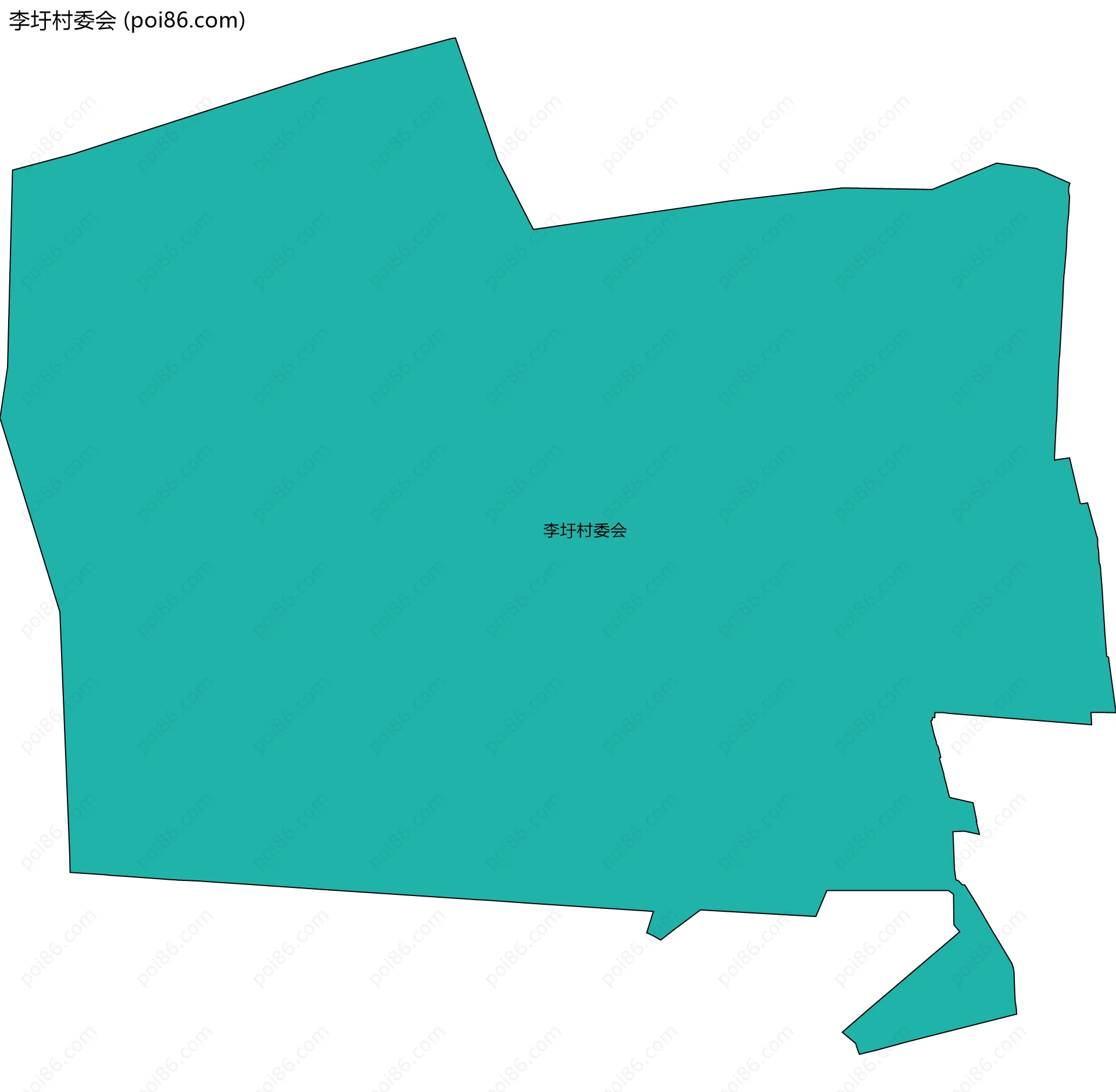 李圩村委会边界地图