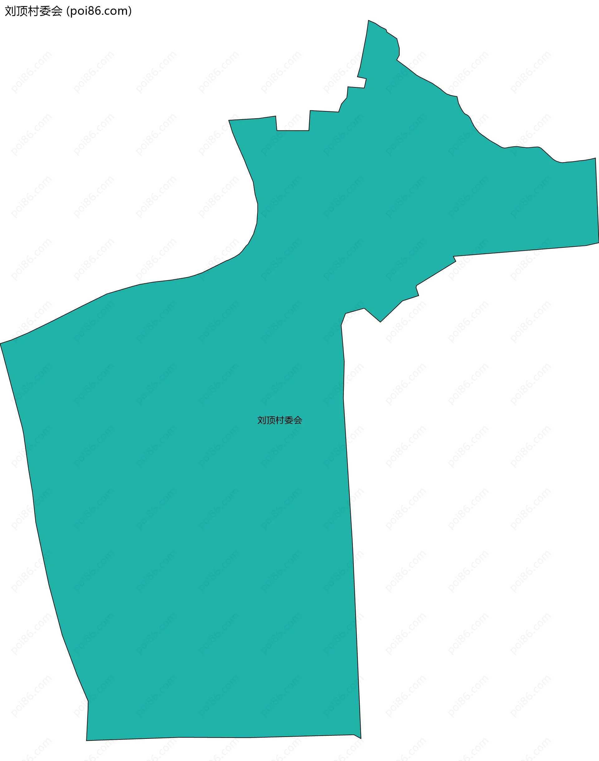 刘顶村委会边界地图