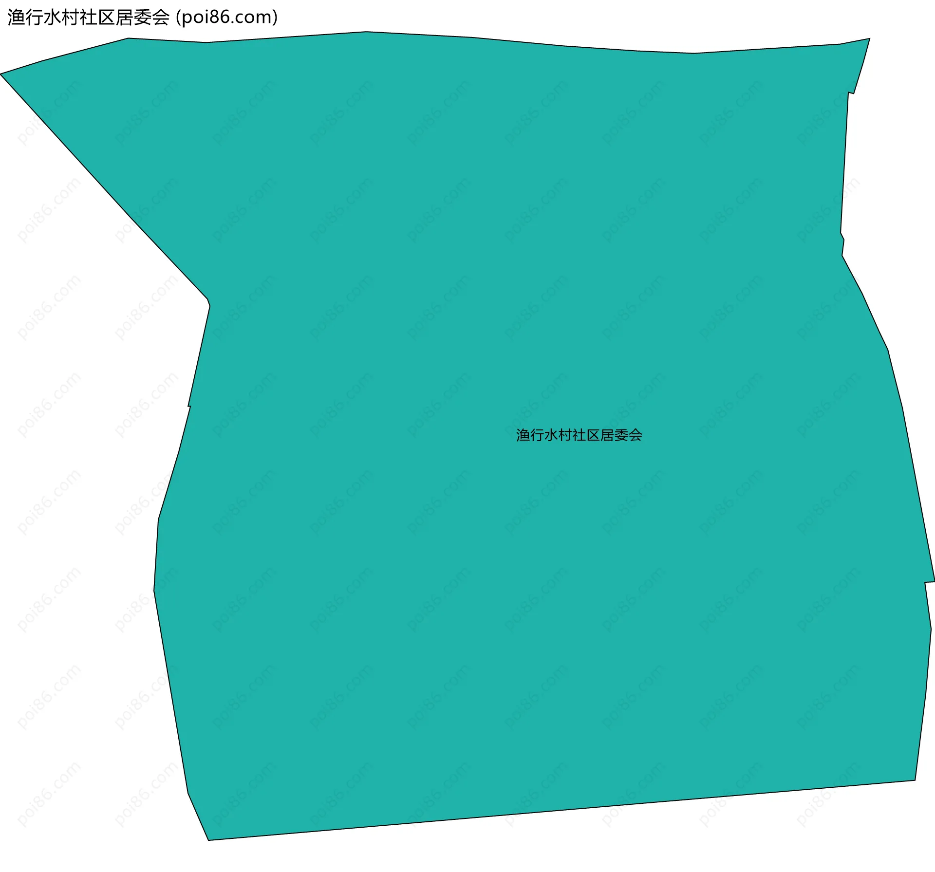 渔行水村社区居委会边界地图