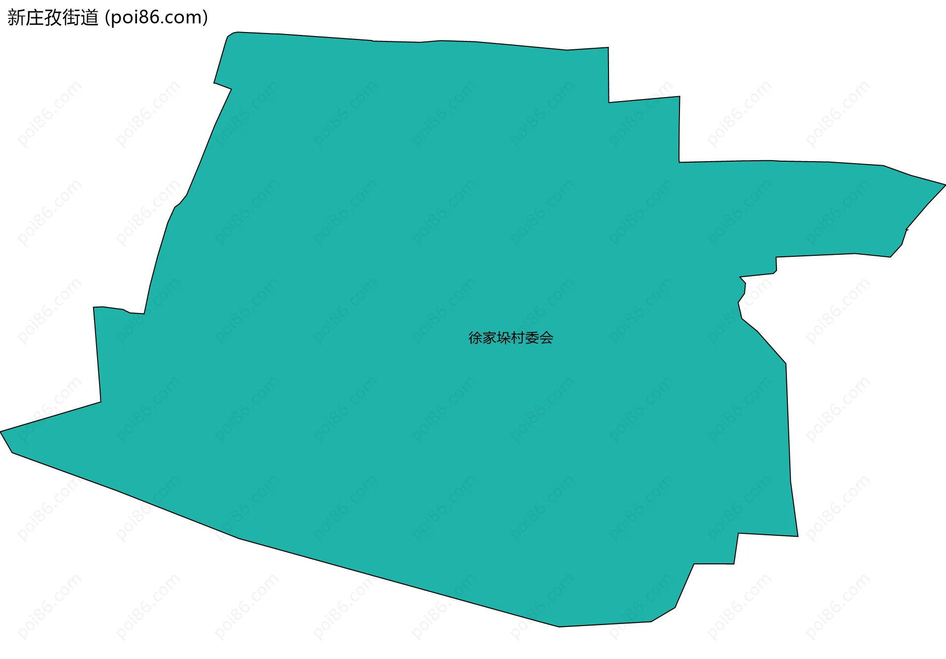 新庄孜街道边界地图(五级行政区划)