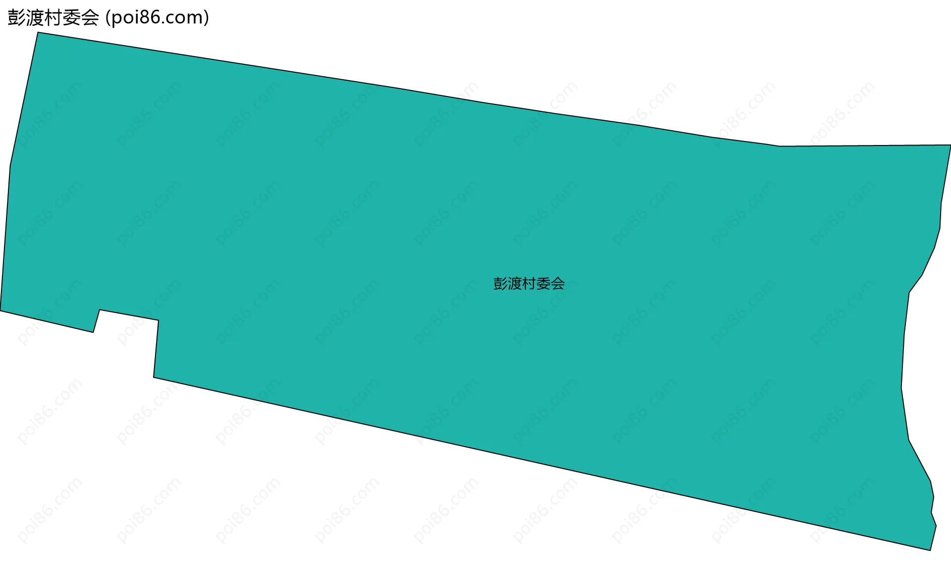 彭渡村委会边界地图