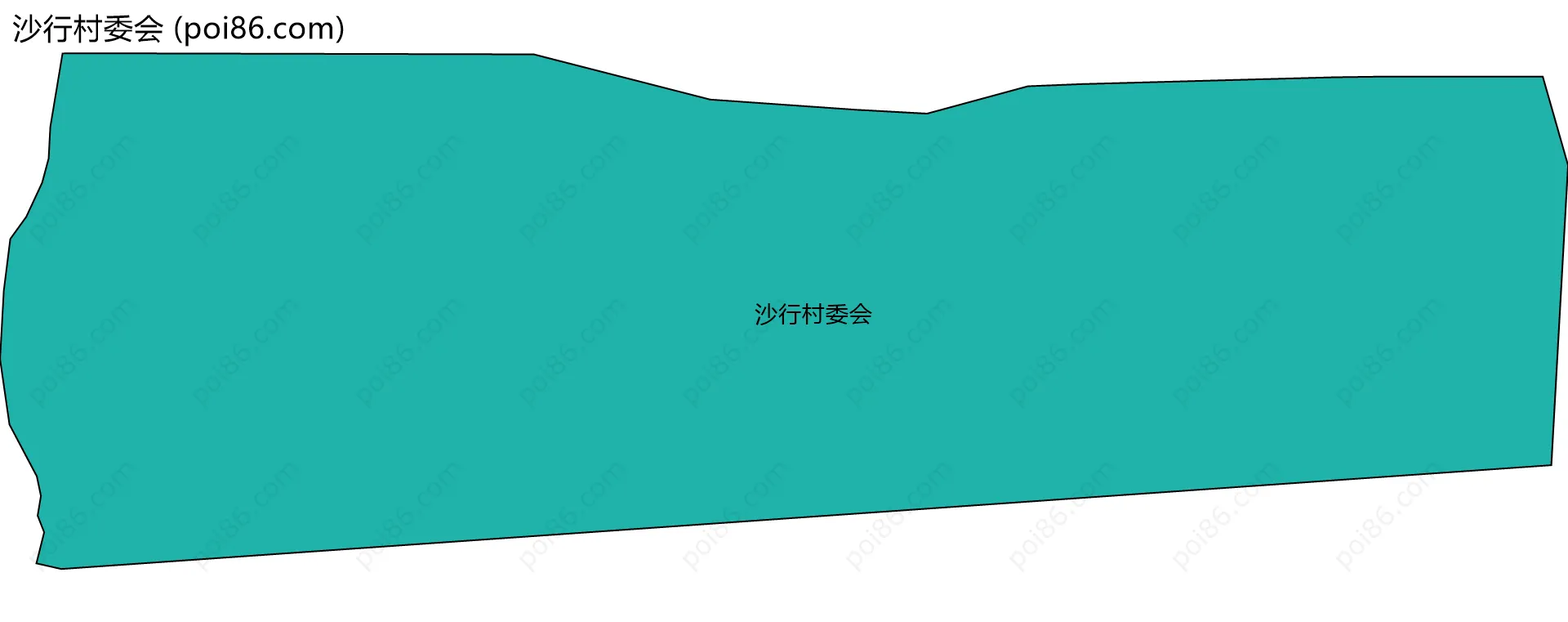 沙行村委会边界地图