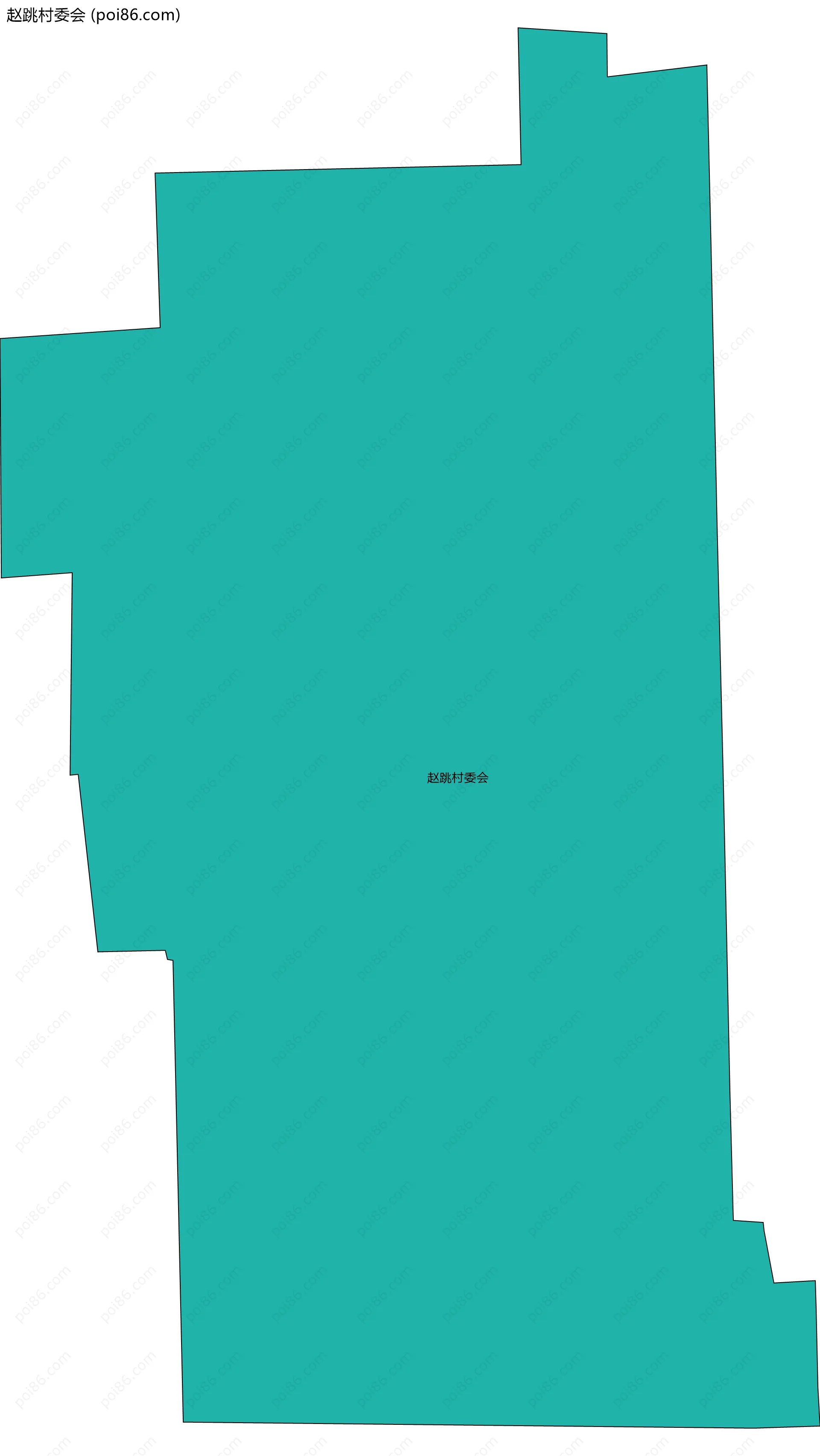 赵跳村委会边界地图