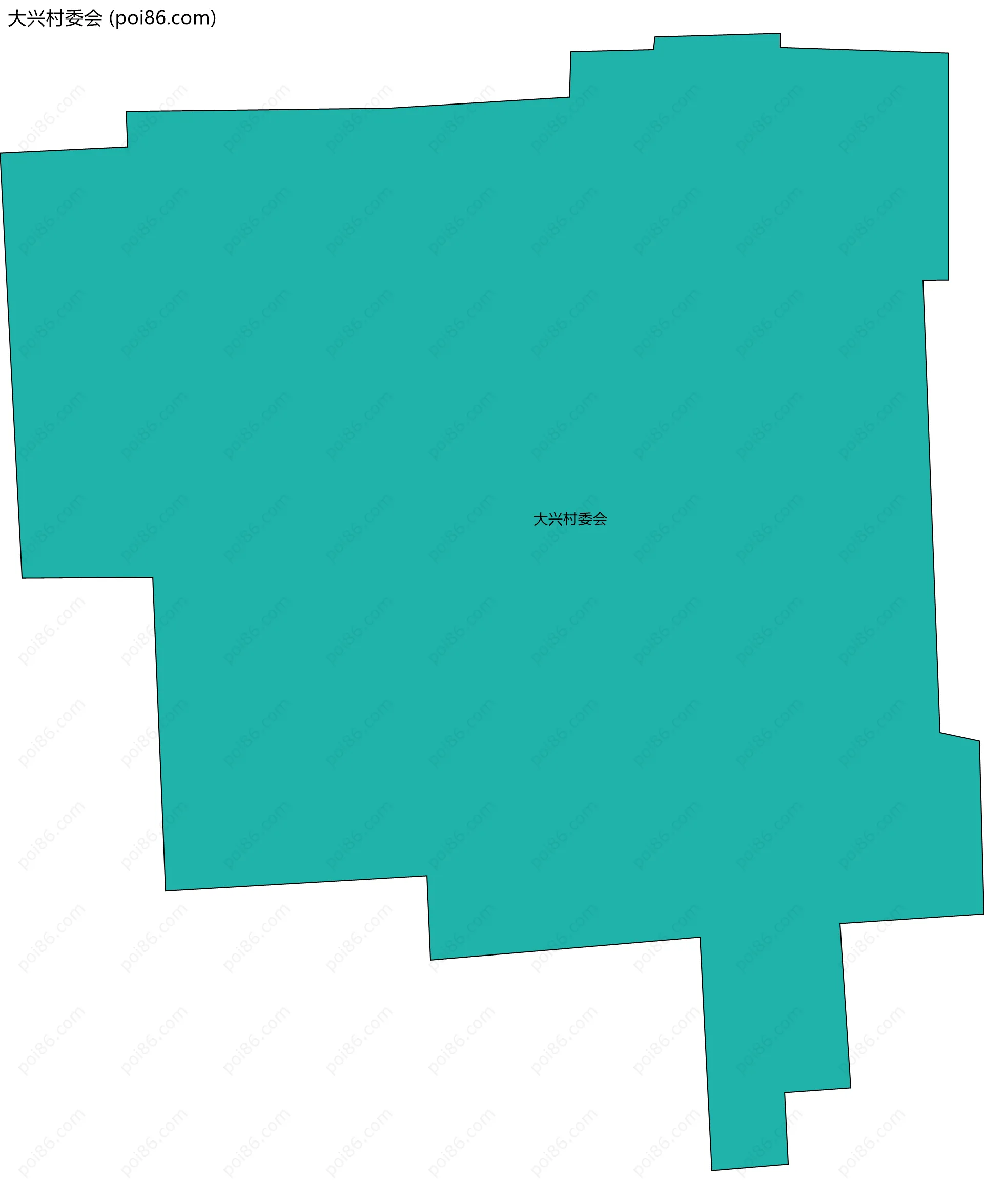 大兴村委会边界地图