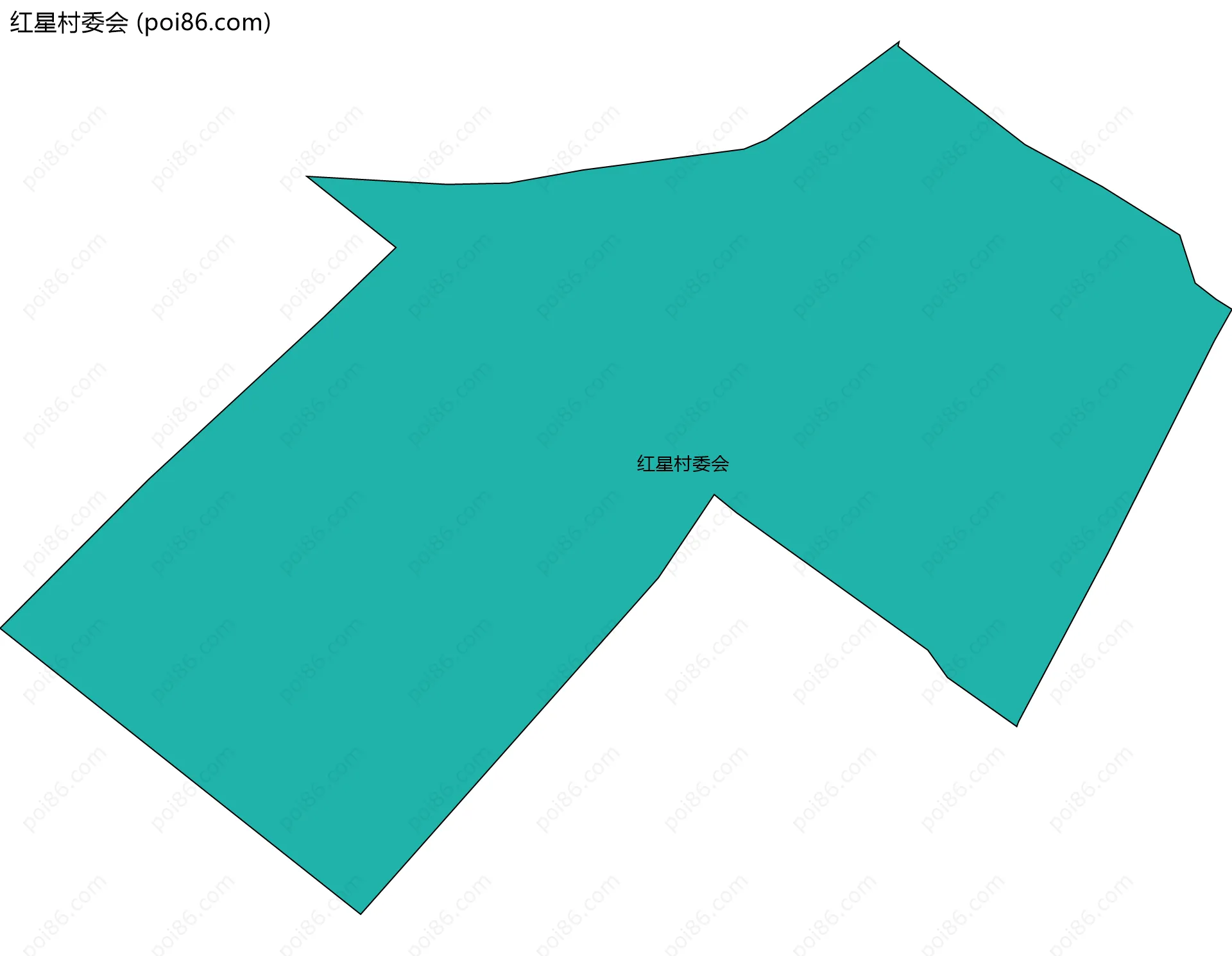 红星村委会边界地图