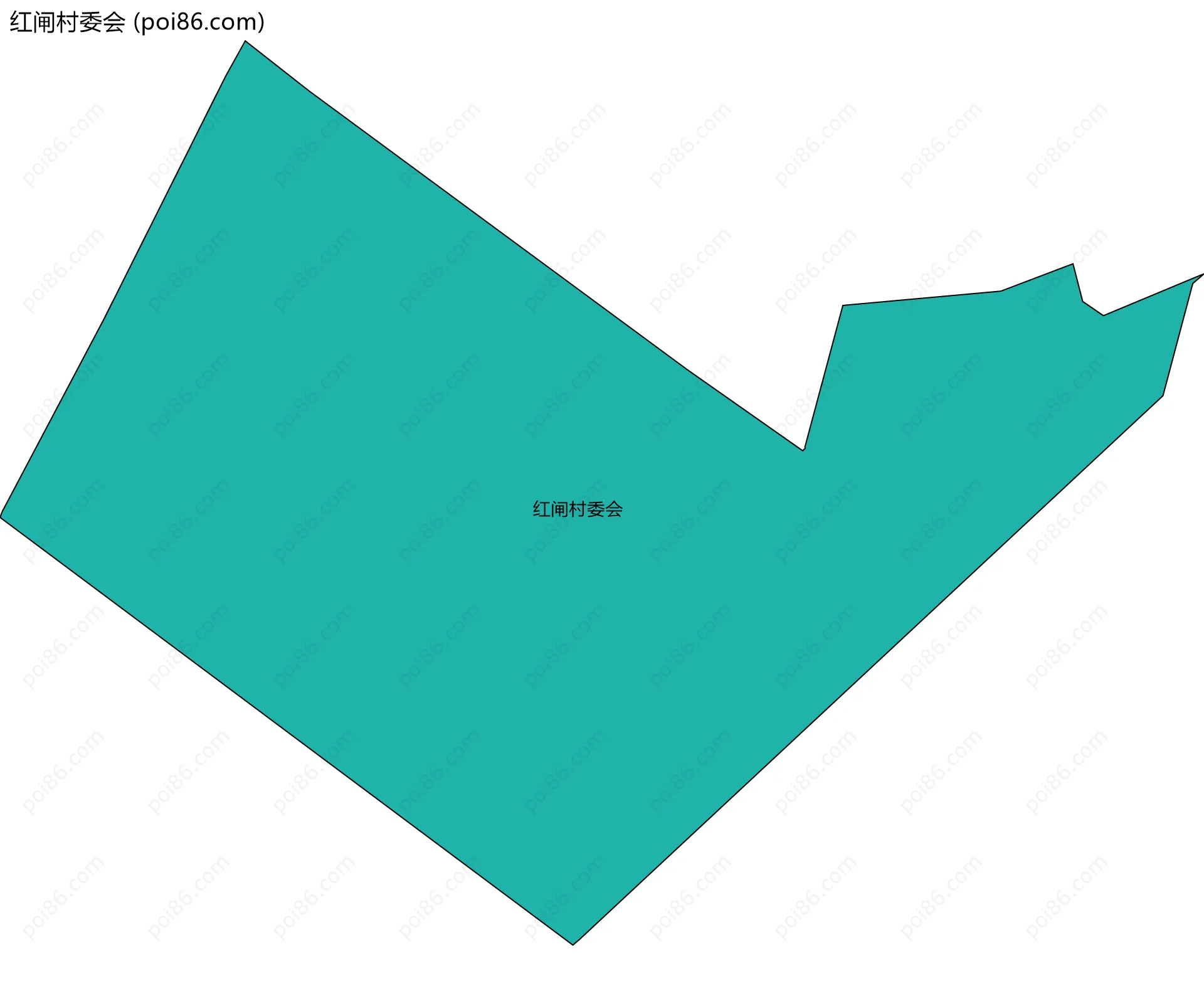 红闸村委会边界地图