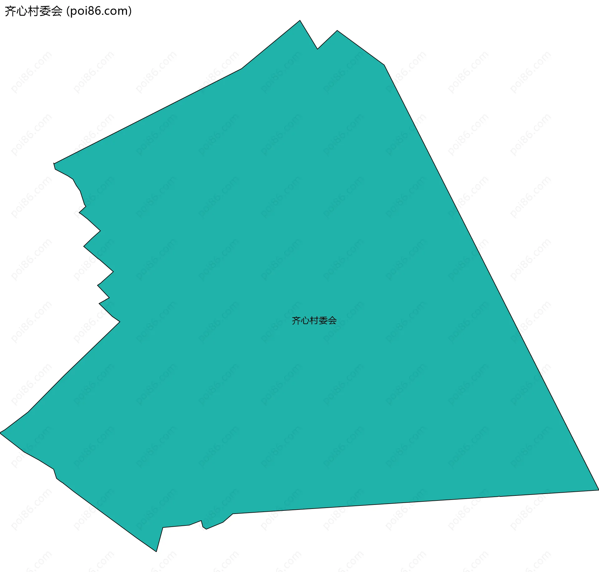 齐心村委会边界地图