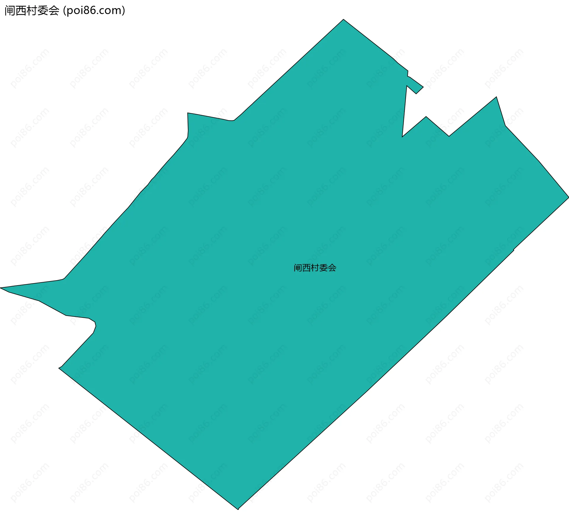 闸西村委会边界地图