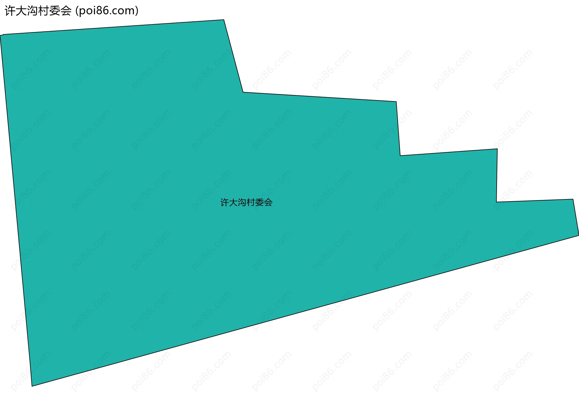 许大沟村委会边界地图