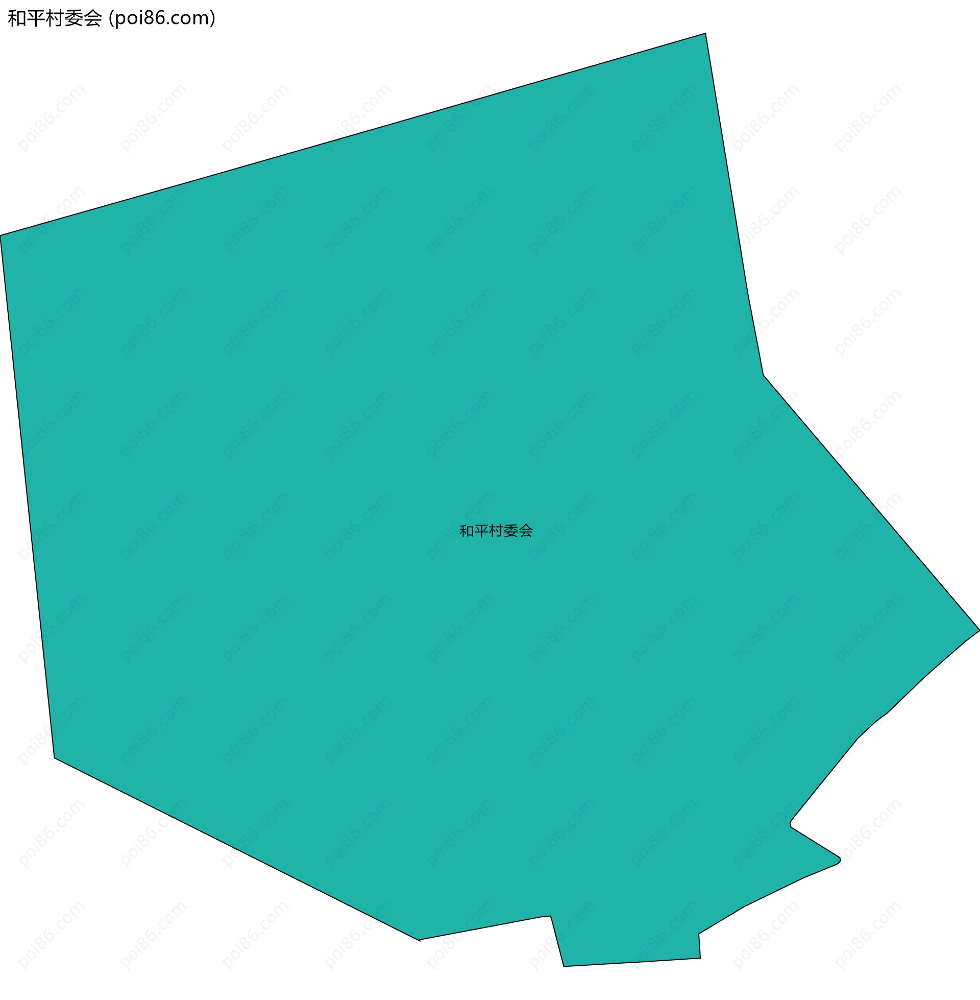 和平村委会边界地图
